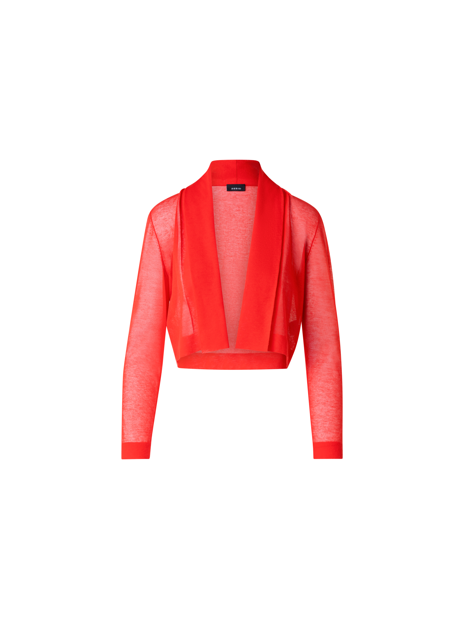 Designer Bolero aus halbtransparenter Baumwollmischung - Rot