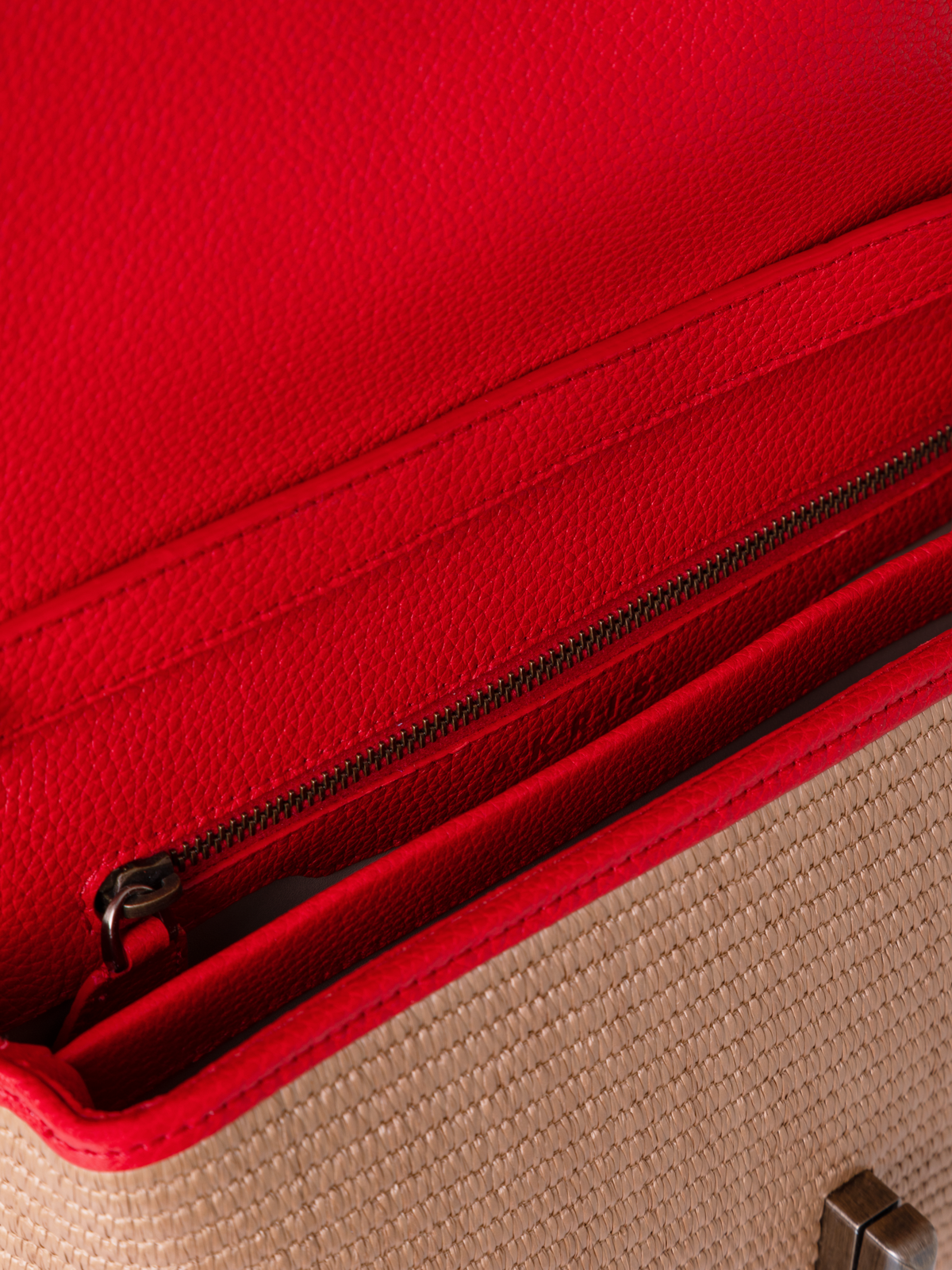 Designer Anouk Small Day Bag - Bunt - Beige - Rot