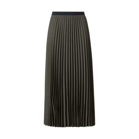 Midi Pleated Skirt in Wool Blend