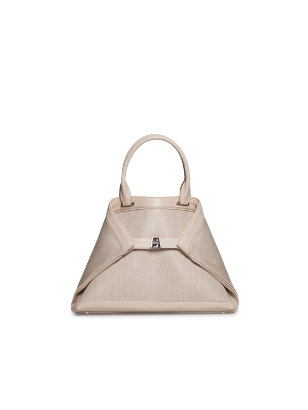 Designer Ai Small Top Handle Tote - Ecru - Weiss
