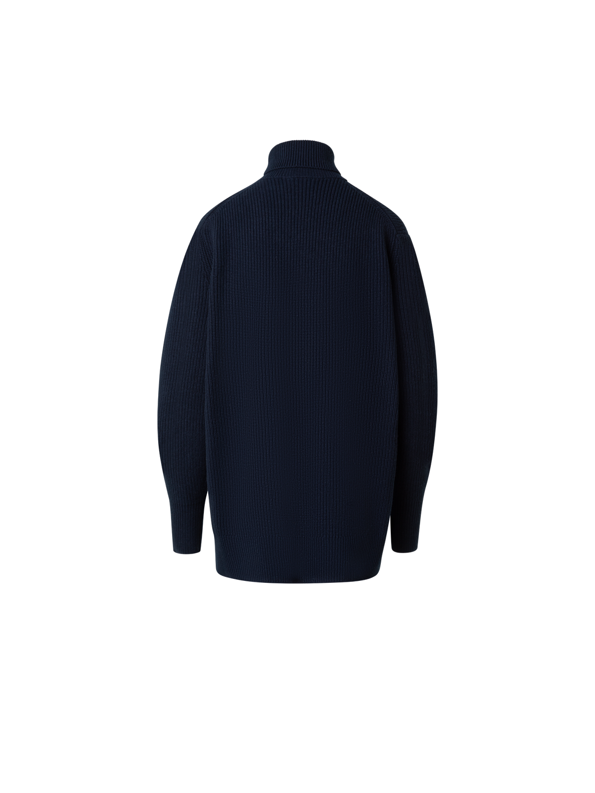 Designer Rollkragenpullover aus Wolle-Kaschmir-Mischung - Dunkelblau - Blau