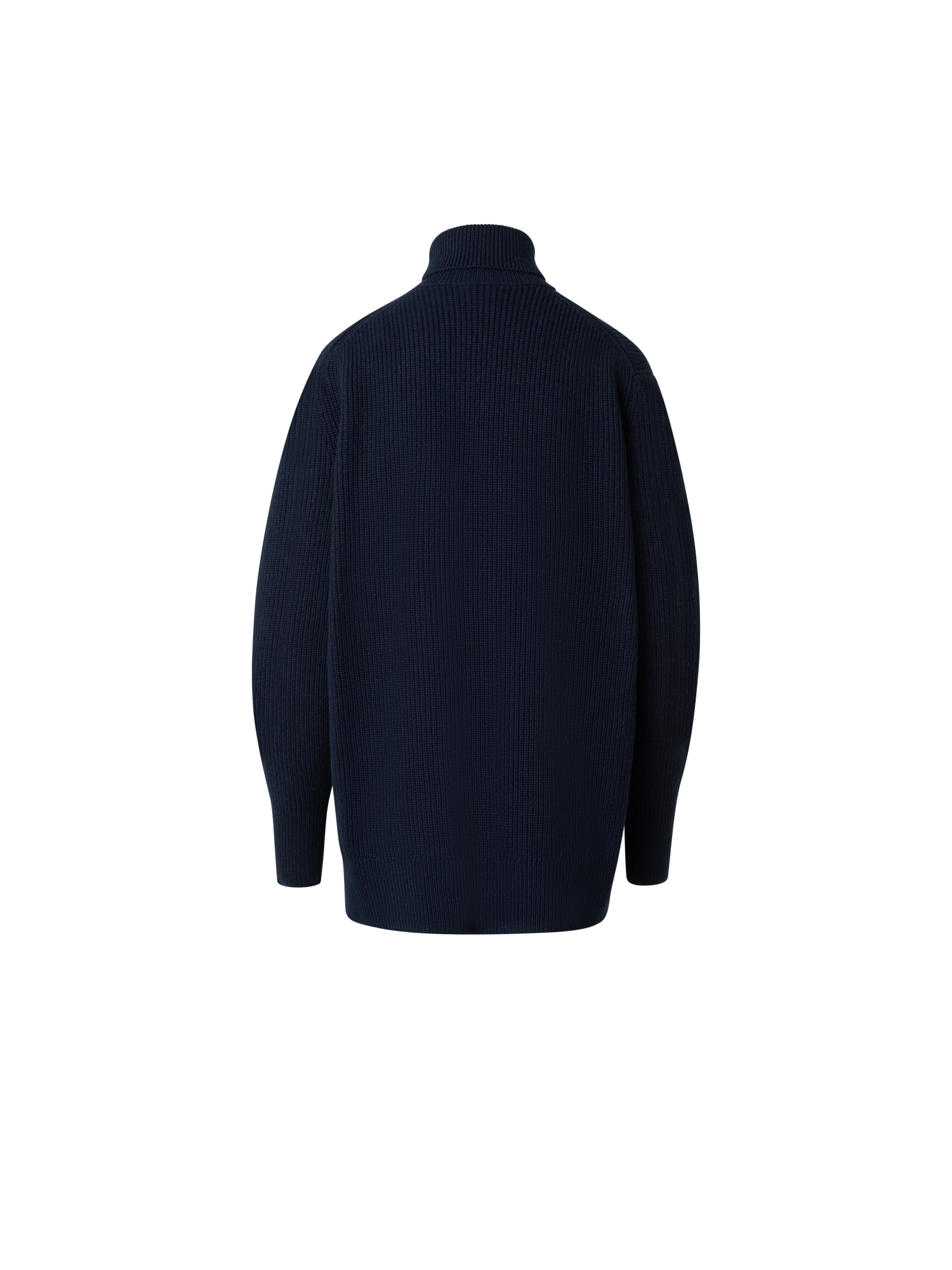 Designer Rollkragenpullover aus Wolle-Kaschmir-Mischung - Dunkelblau - Blau