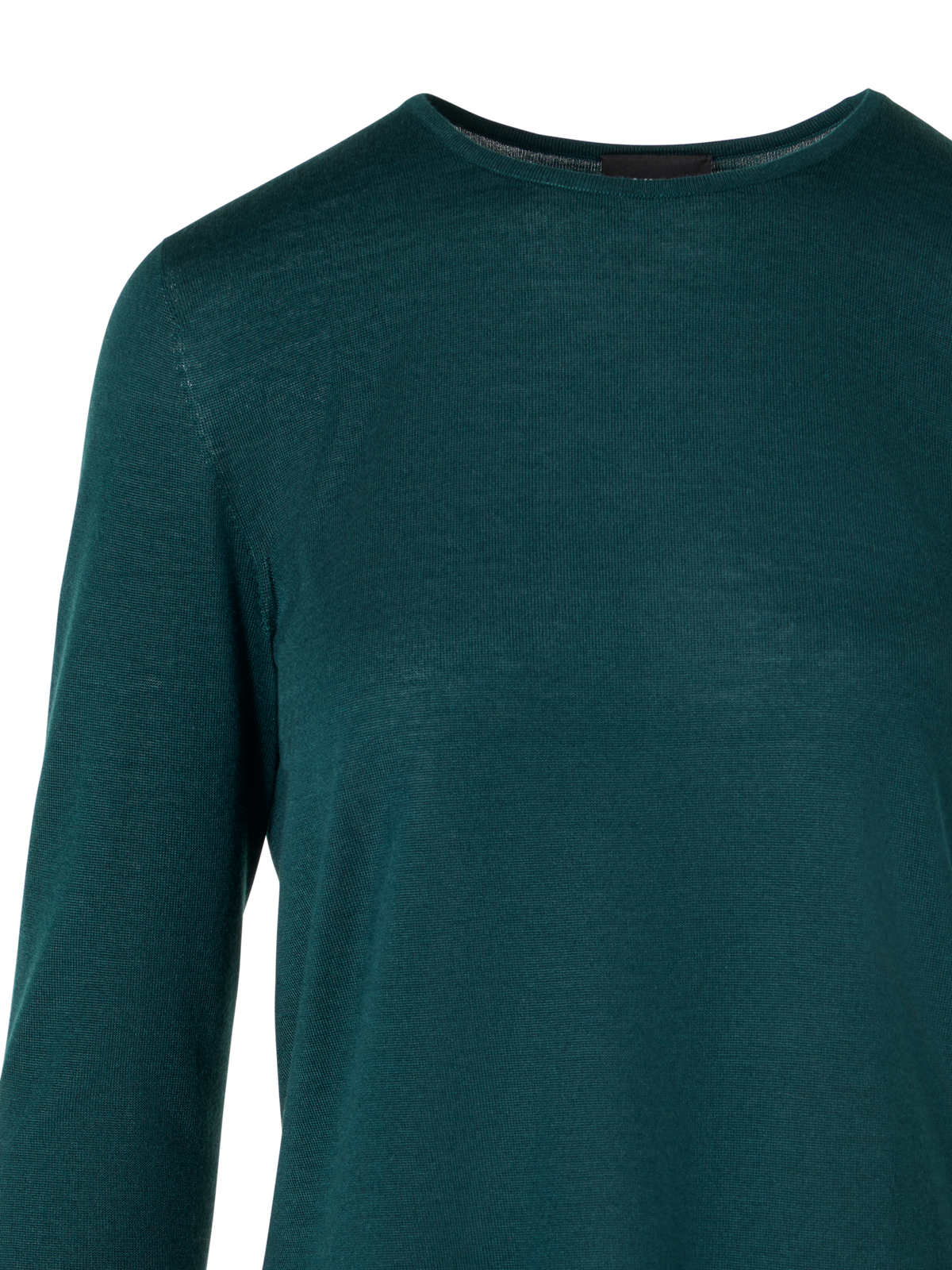 Designer Nahtloser Rundhals-Pullover aus Kaschmirseide - Grün
