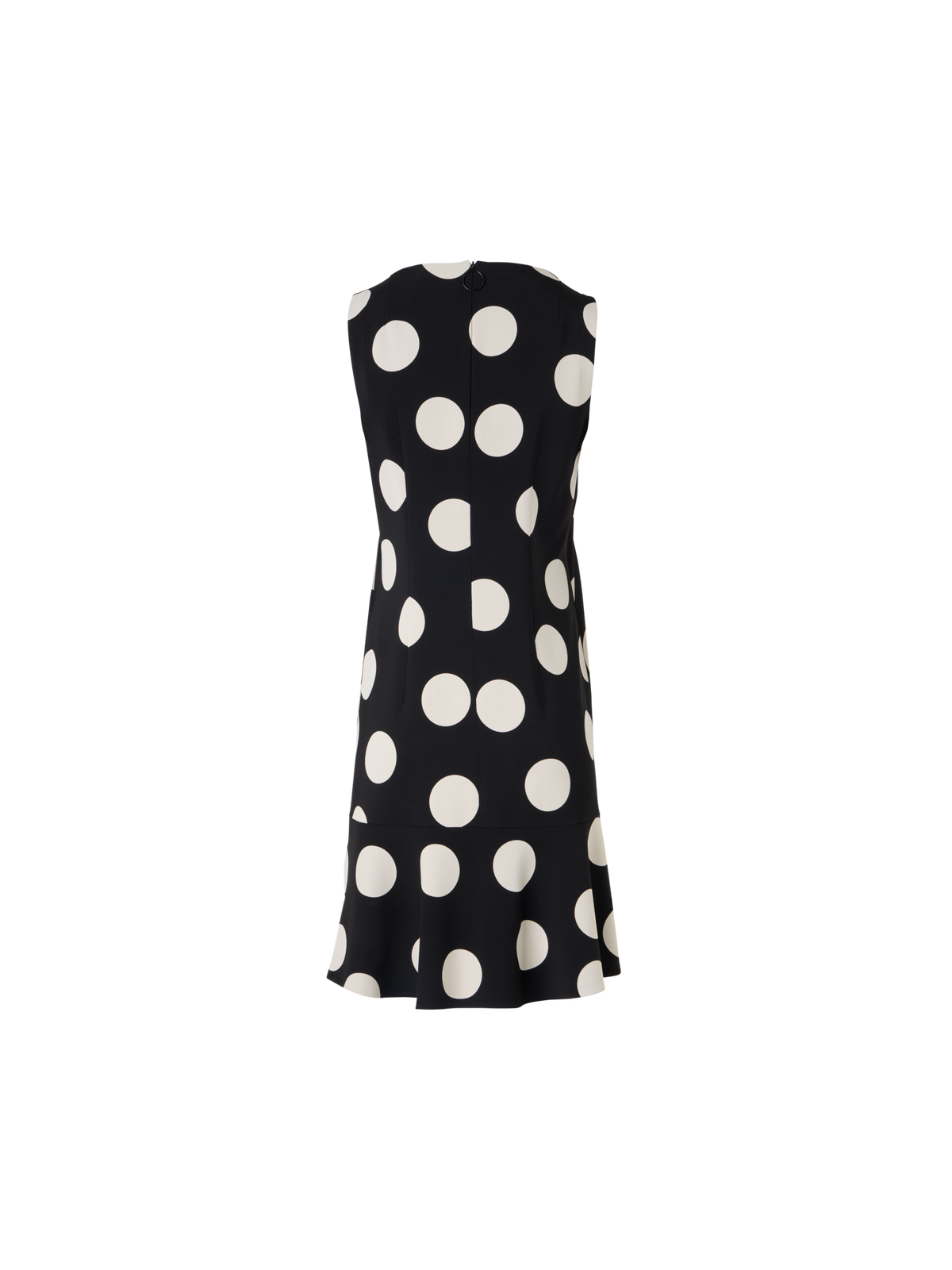 Designer Ärmelloses Shiftkleid aus Viskose-Stretch-Krepp - Schwarz