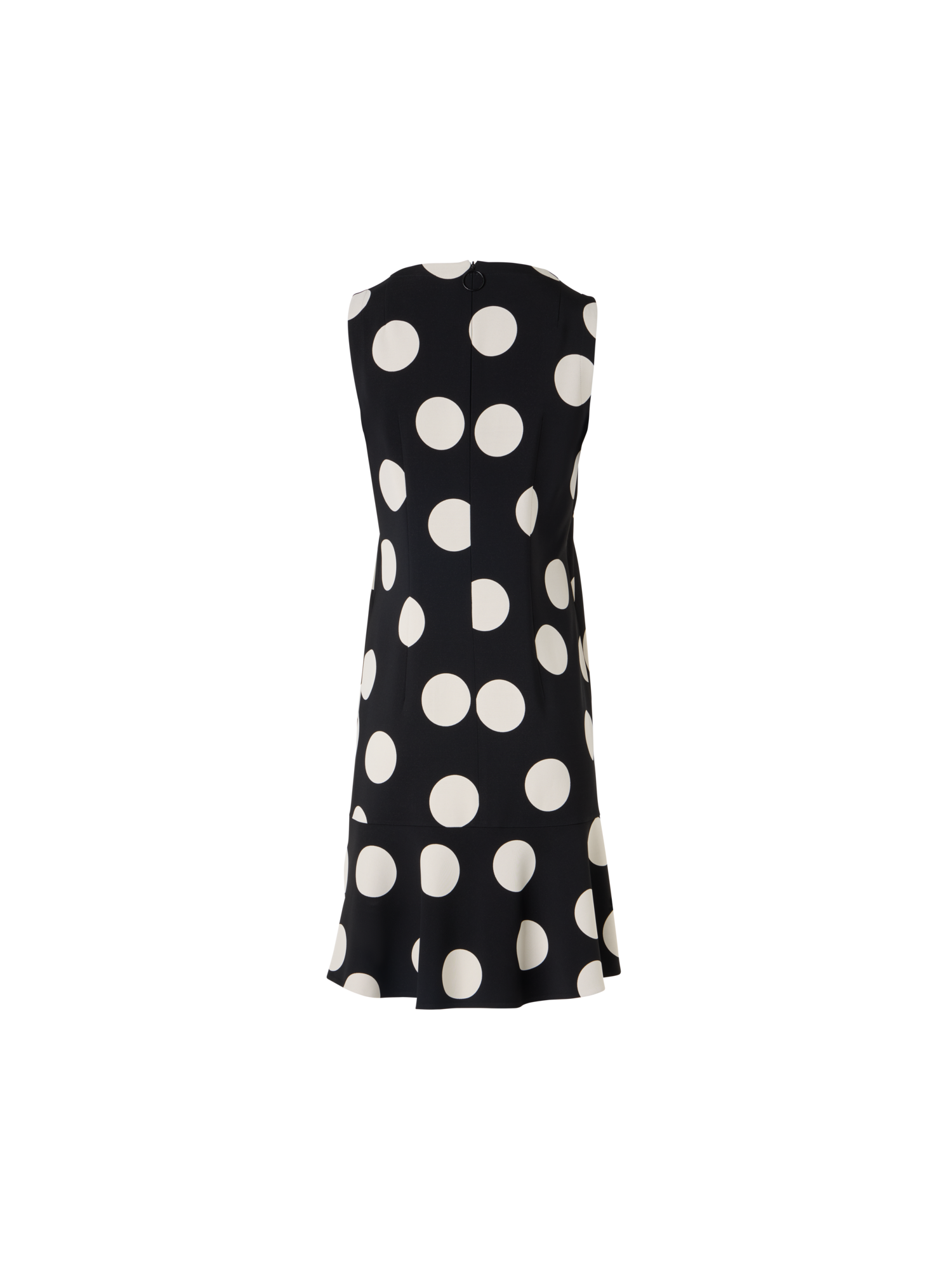 Designer Ärmelloses Shiftkleid aus Viskose-Stretch-Krepp - Schwarz
