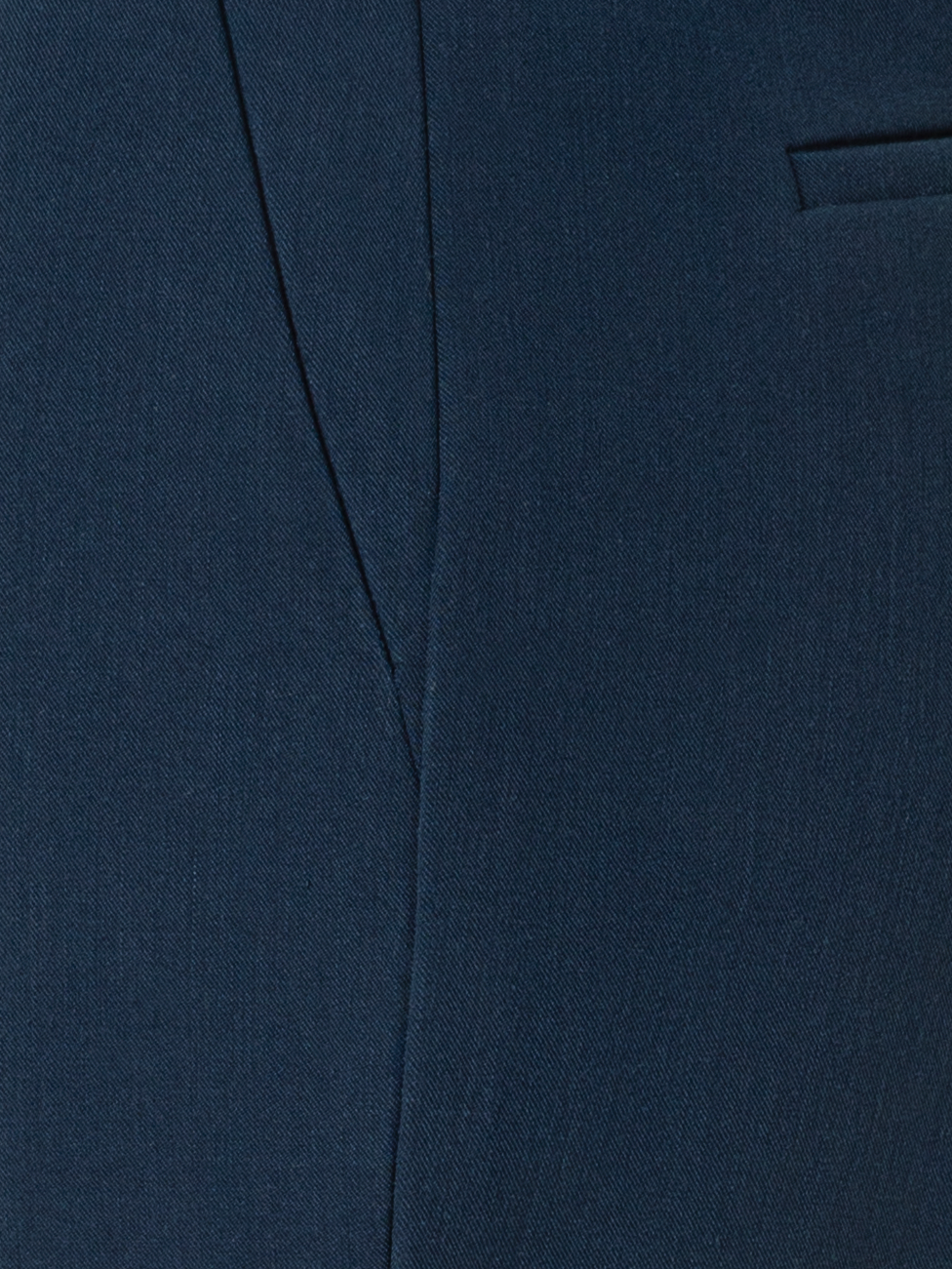 Designer Cropped Stretch Lyocell Wollhose gerade - Dunkelblau - Blau