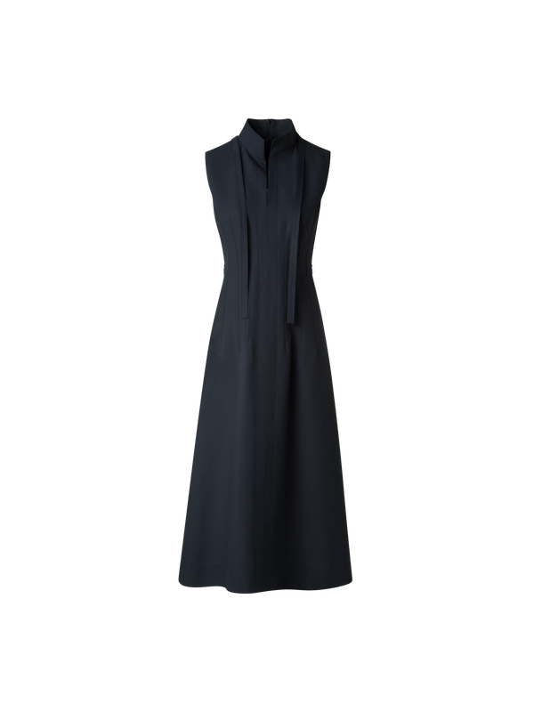 Designer Fit-and-Flare Midikleid aus Baumwolle - Schwarz