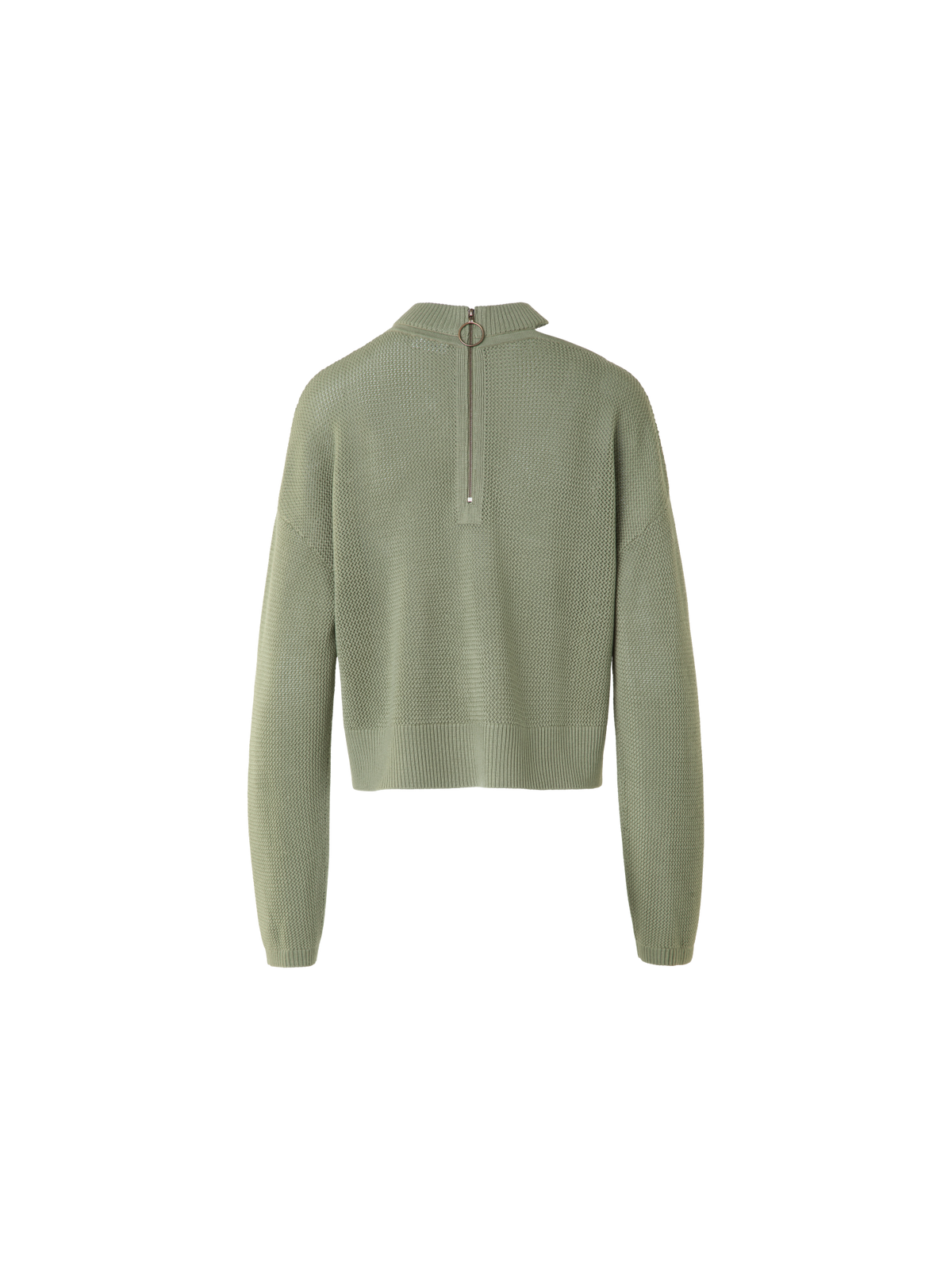 Designer Merino Pullover mit Schulterausschnitt - Grün