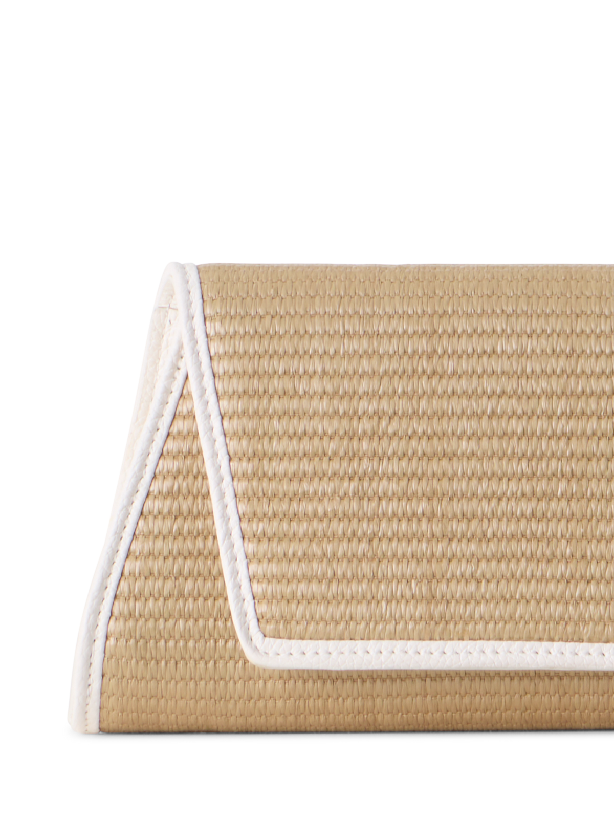 Designer Anouk Small Trapezoid Clutch - Beige