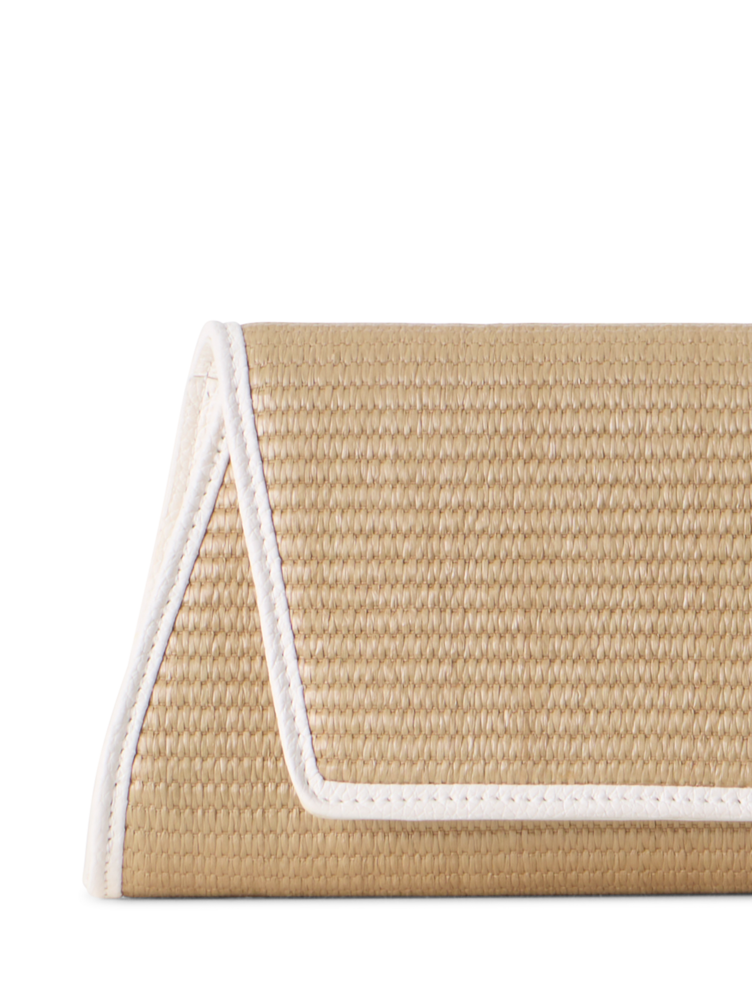 Designer Anouk Small Trapezoid Clutch - Beige