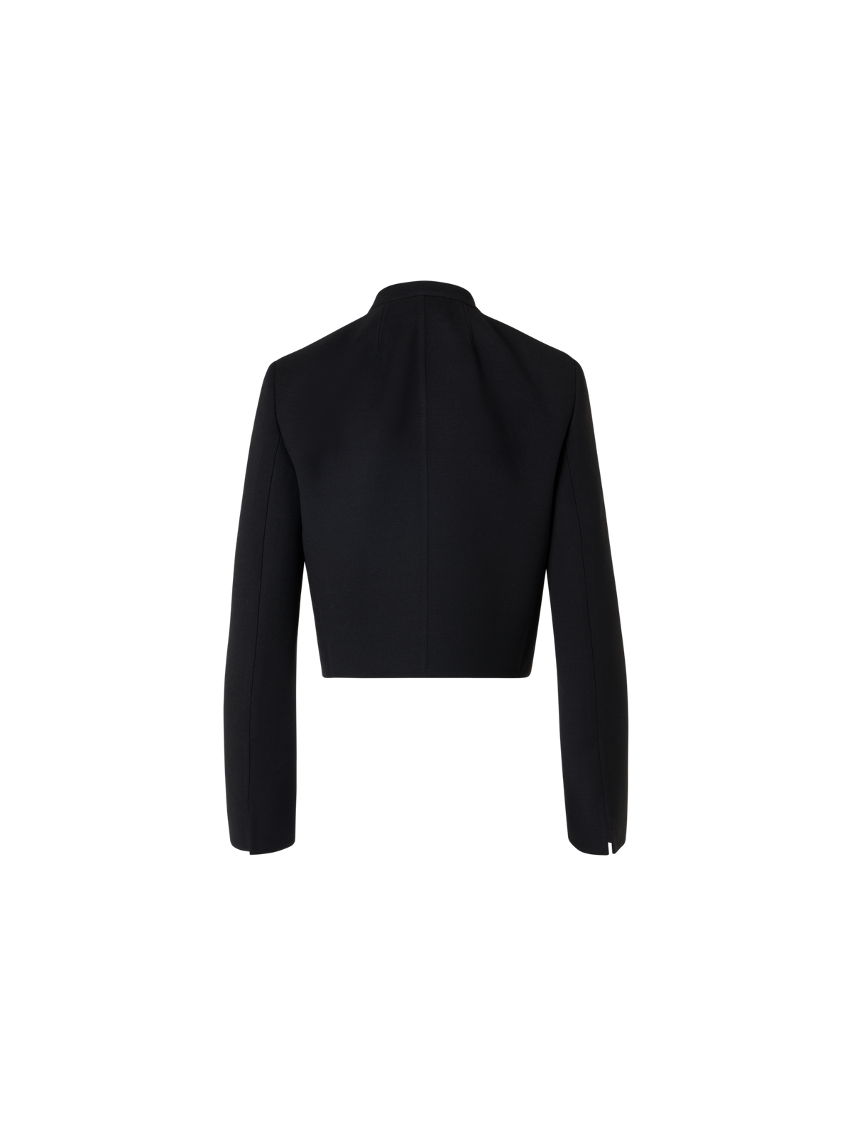 Designer Kurze Woll-Double-Face Jacke mit Goldknöpfen - Schwarz