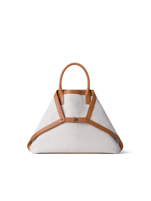 Designer Ai Medium Top Handle Tote - Ecru - Weiss - Braun - Bunt