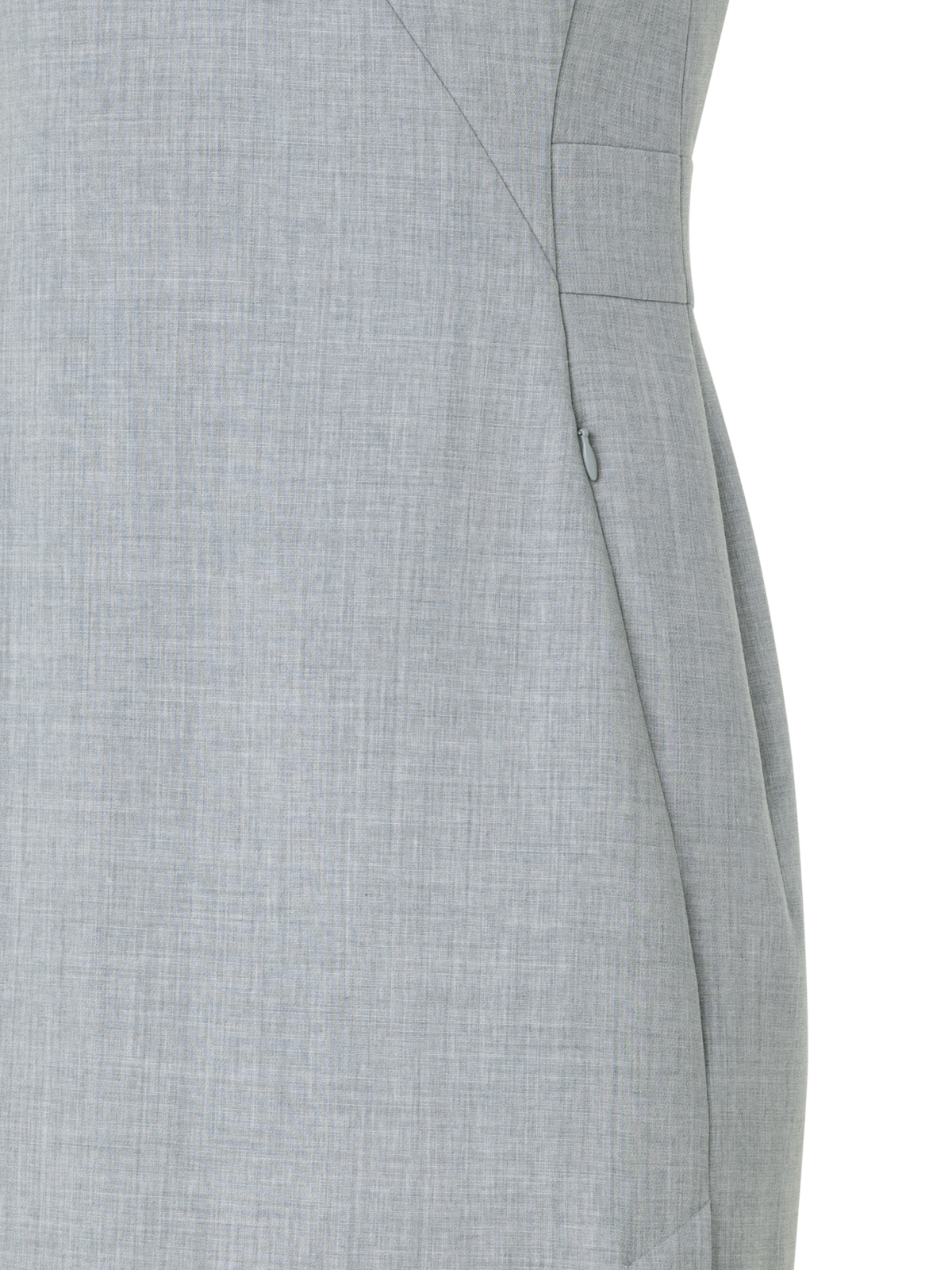 Designer Ärmelloses Etuikleid aus Woll-Doubleface - Grau