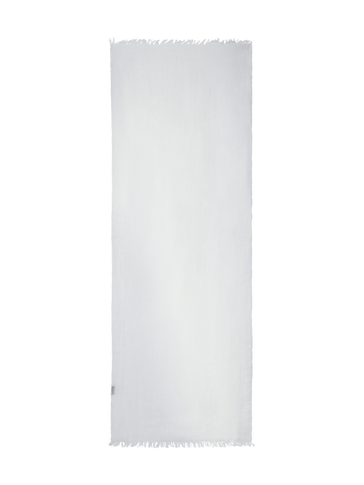 Designer Leinen-Schal - Weiss
