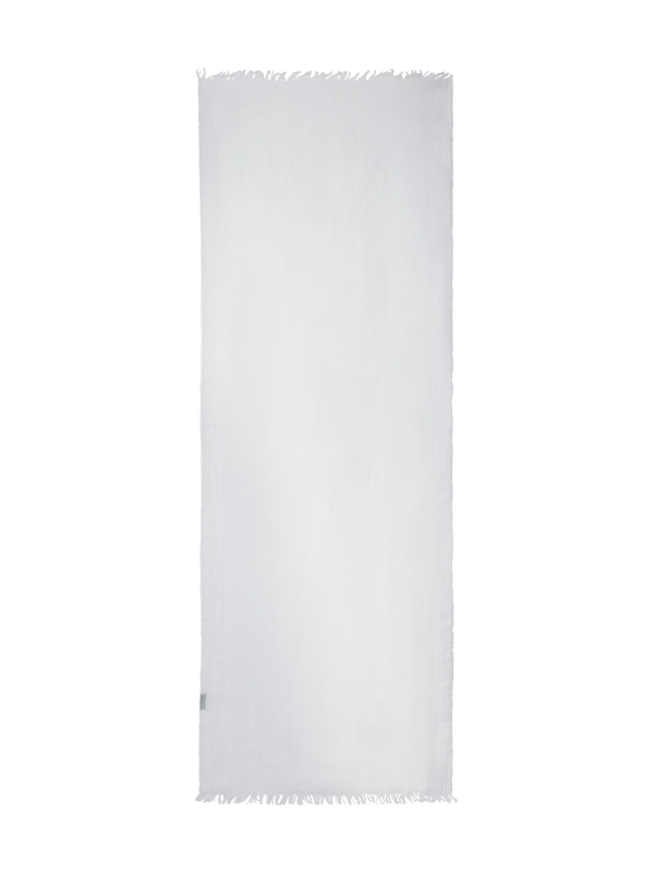 Designer Leinen-Schal - Weiss