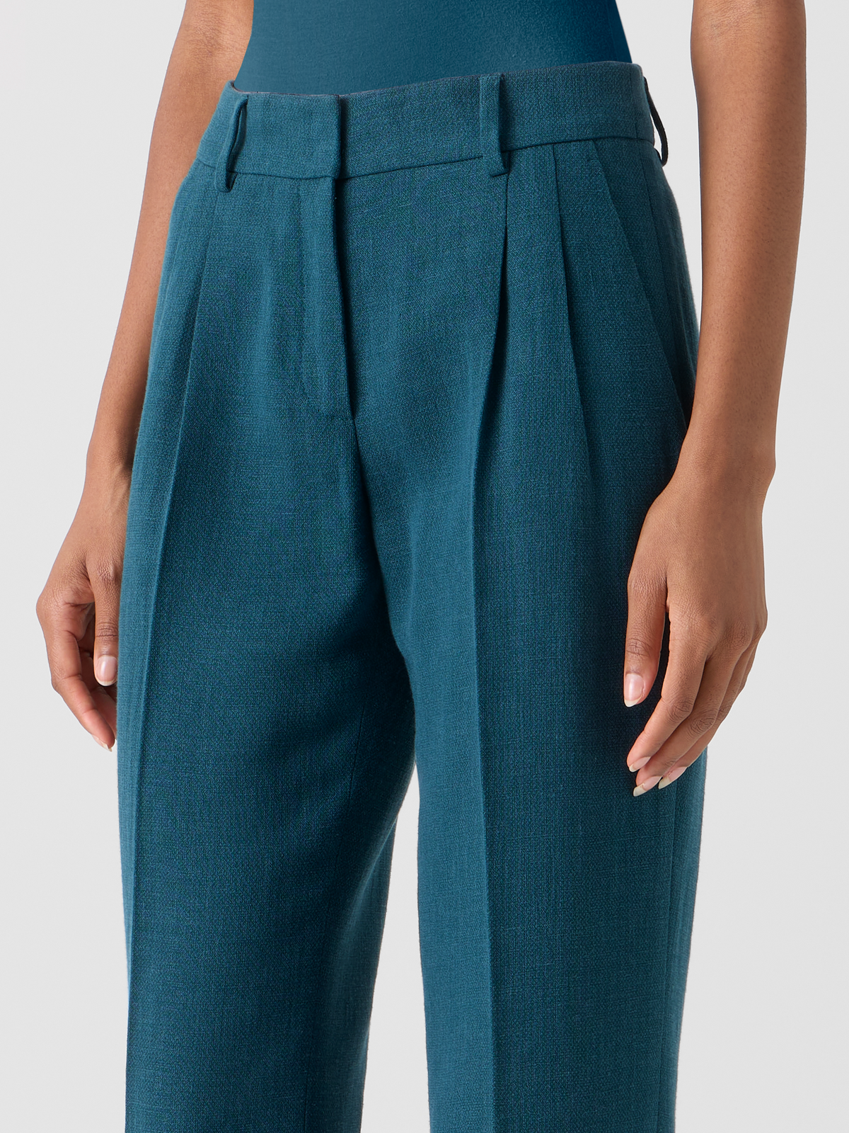 Designer Fabri Gerade Bundfaltenhose - Grün #editorial
