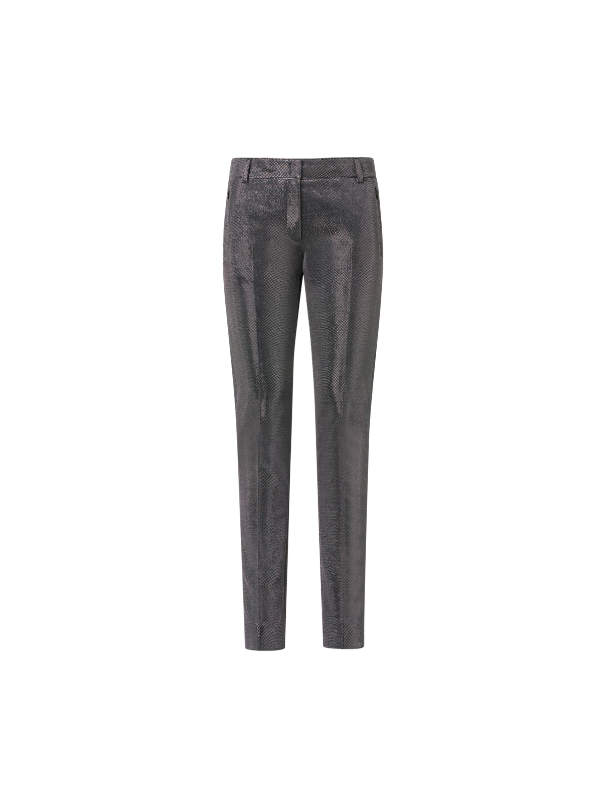 Designer Hose aus Metallic-Birdseye-Jersey - Grau