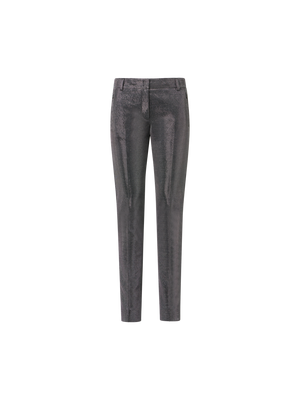 Designer Hose aus Metallic-Birdseye-Jersey - Grau