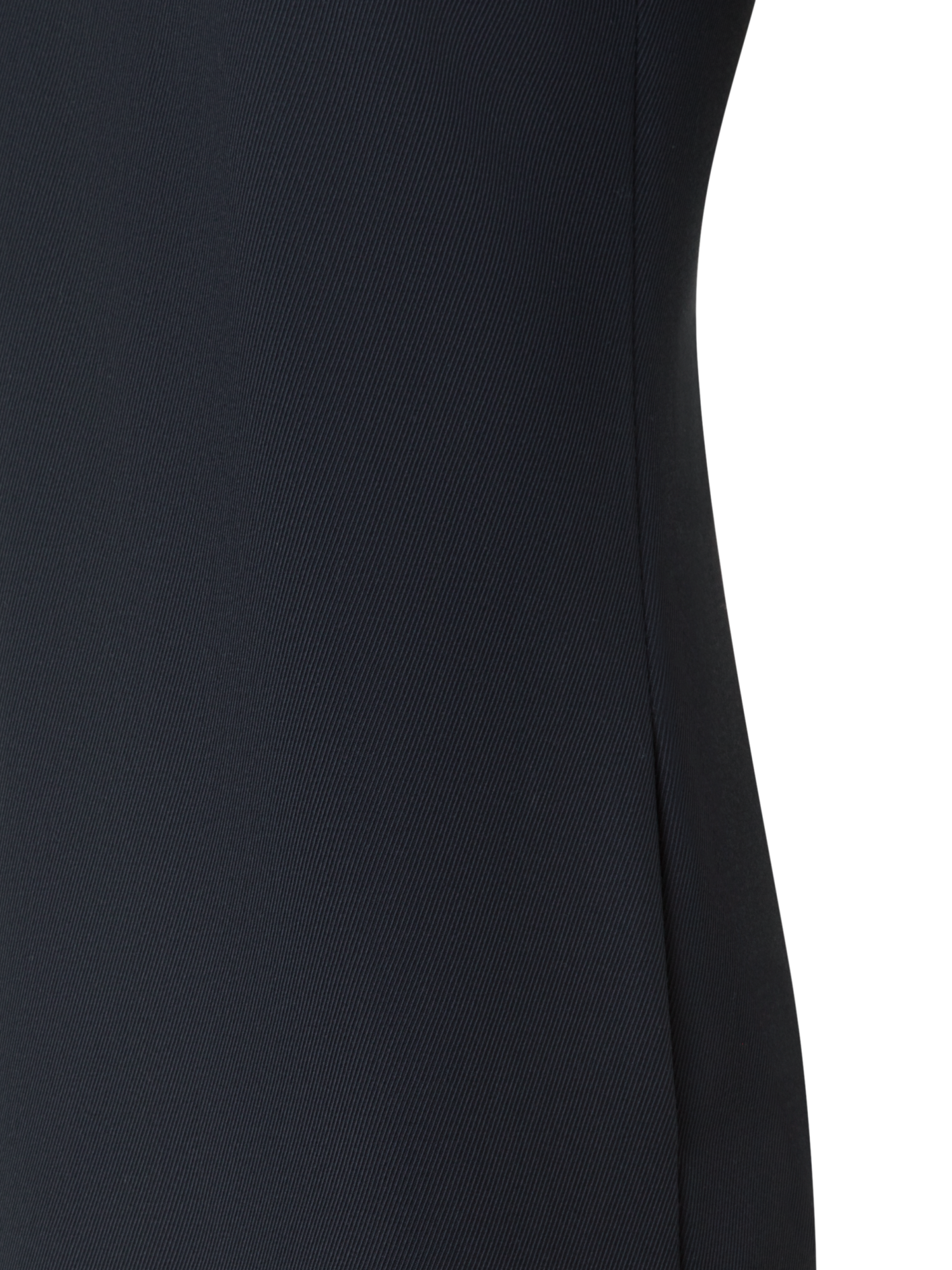 Designer Midi-Trikotin-Etuikleid mit Metallringen - Schwarz