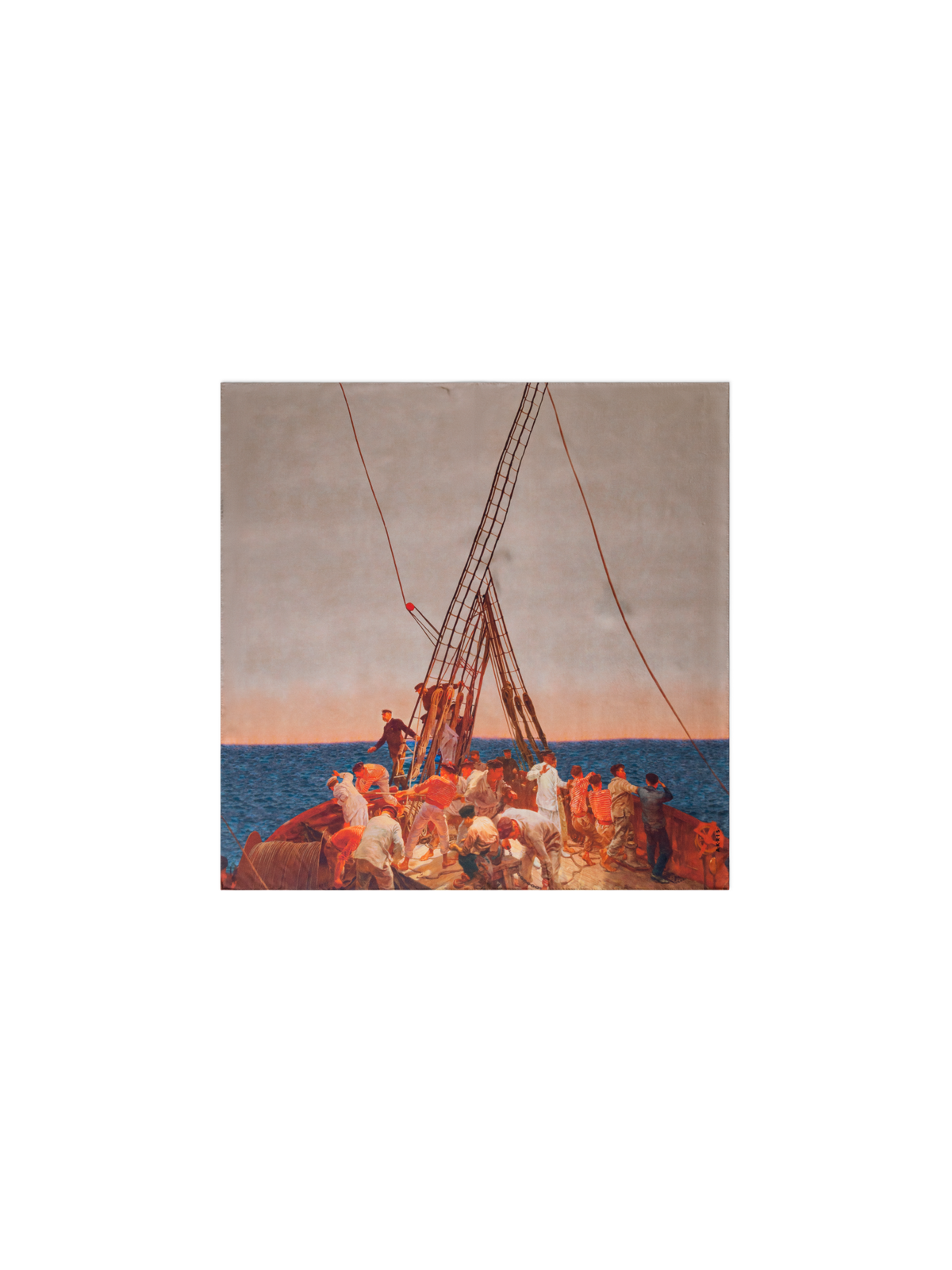 Designer Schal aus Seide mit Prince Albert Print - Bunt