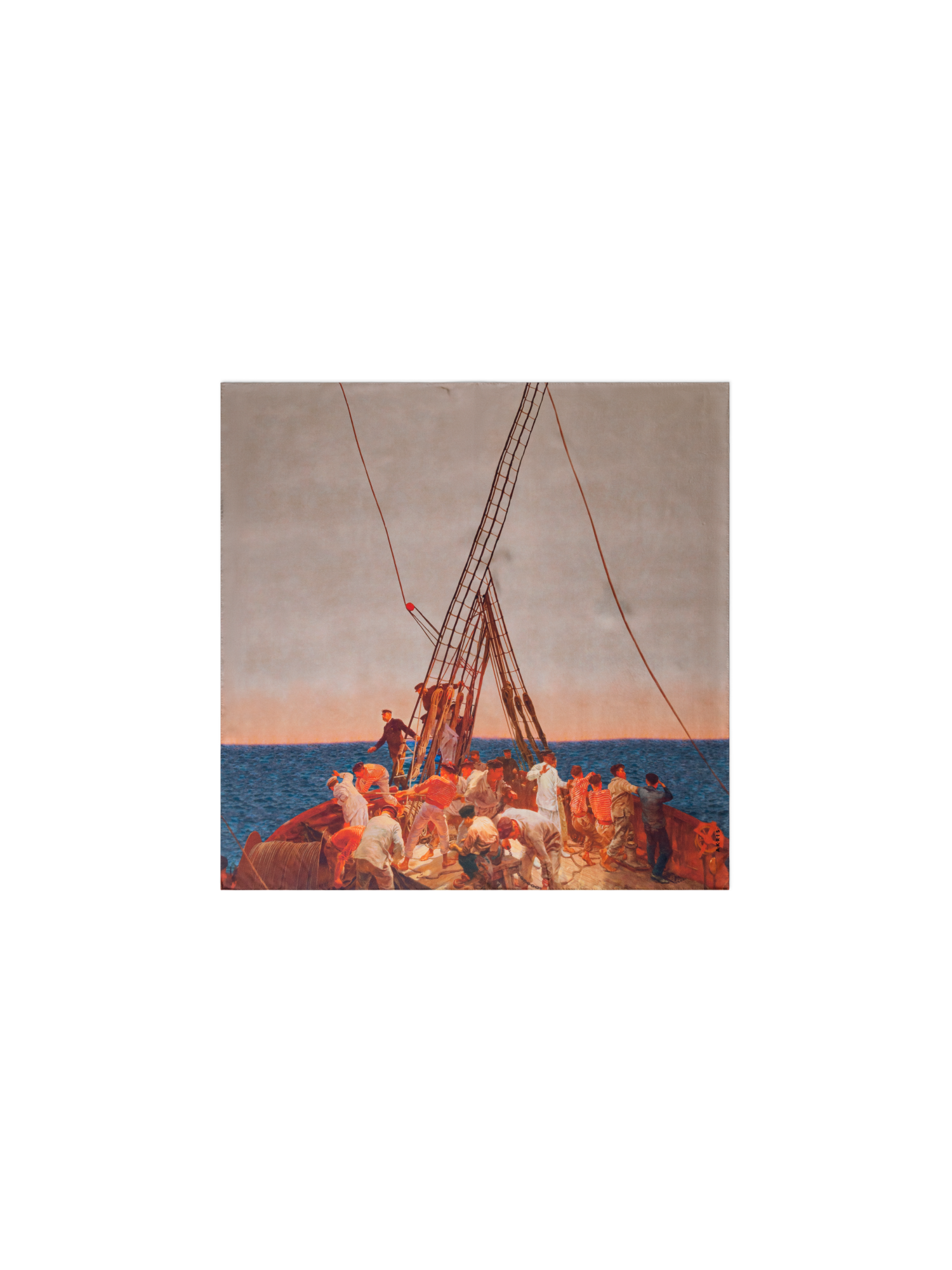 Designer Schal aus Seide mit Prince Albert Print - Bunt