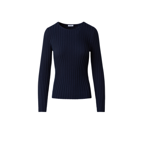 Structured Stripes Merino Wool Pullover