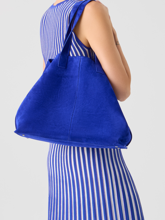 Designer Ai Medium Shoulder Tote Bag - Blau 