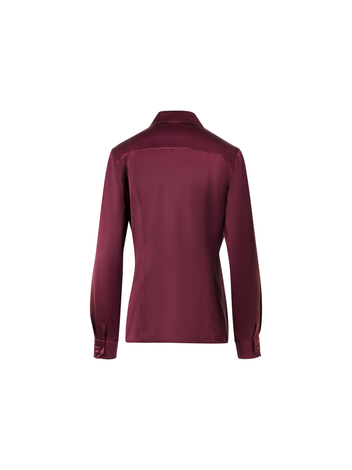 Designer Bluse aus Seidensatin mit Stretch - Rot