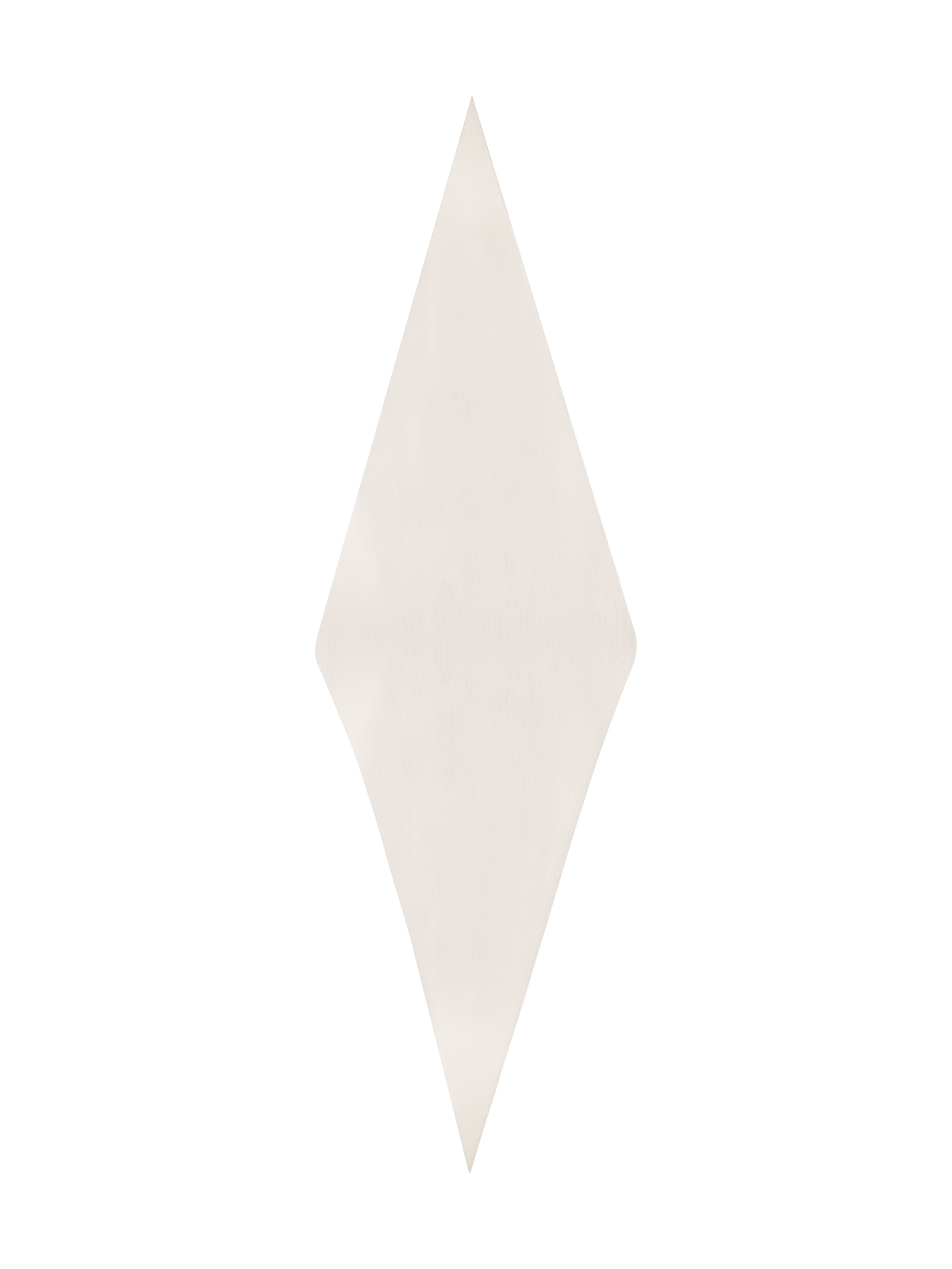 Designer Trapezförmiger Schal aus Kaschmir und Seide - Ecru - Weiss