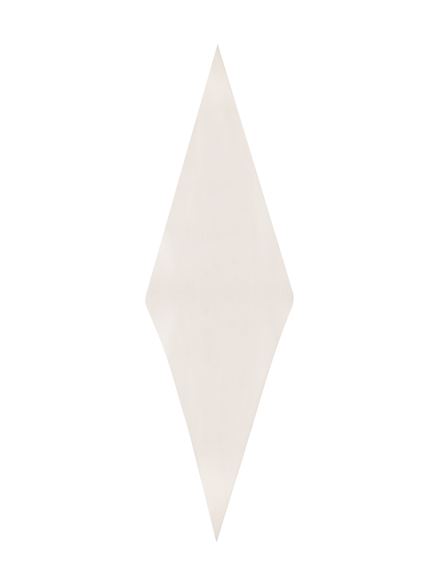 Designer Trapezförmiger Schal aus Kaschmir und Seide - Ecru - Weiss