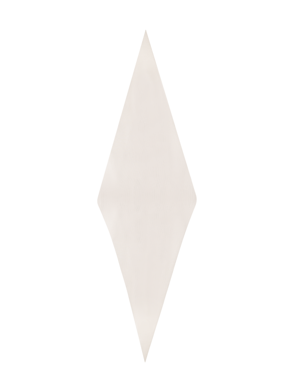 Designer Trapezförmiger Schal aus Kaschmir und Seide - Ecru - Weiss