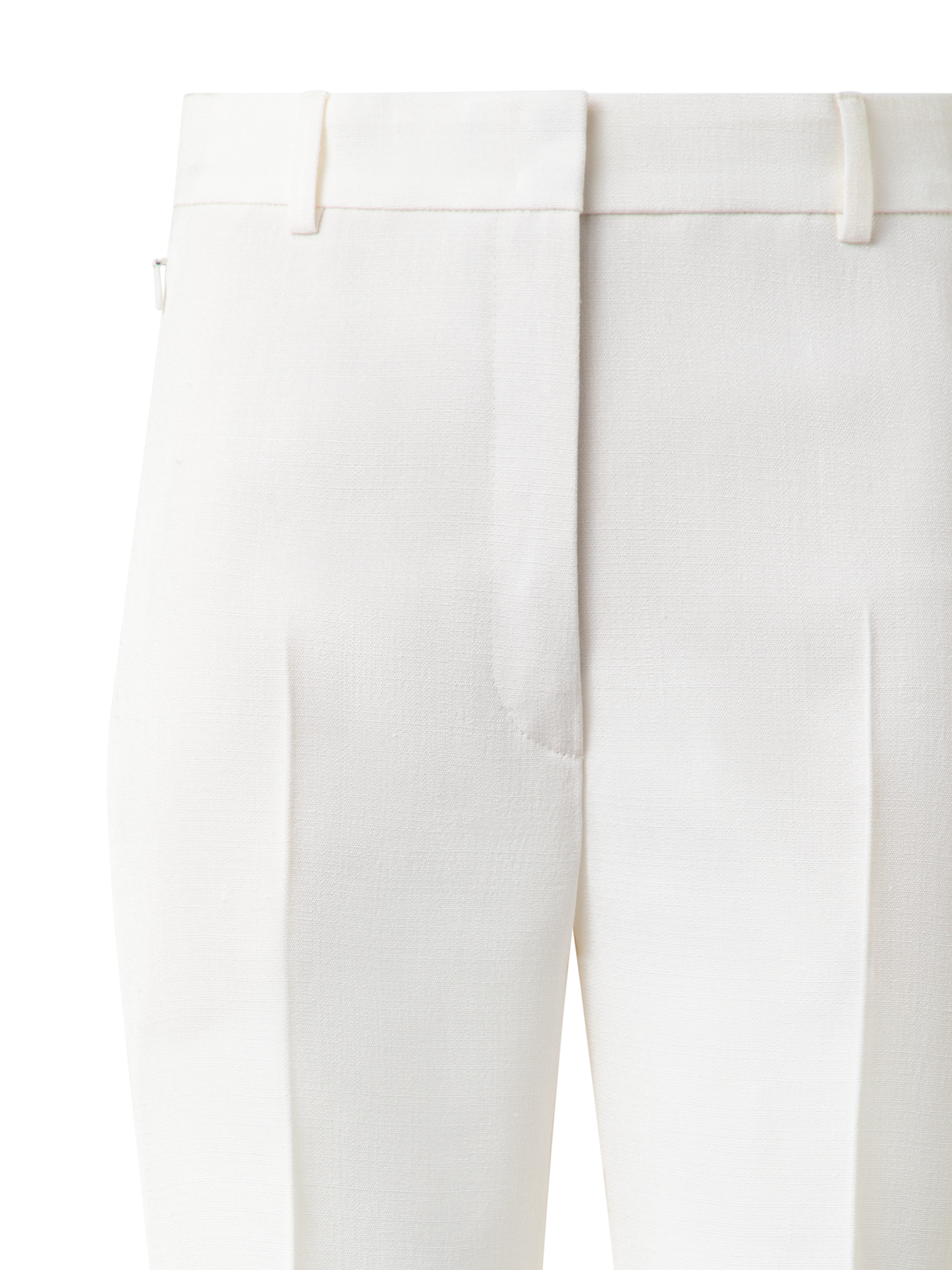 Designer Tapered Hose aus Shantung-Seide - Weiss