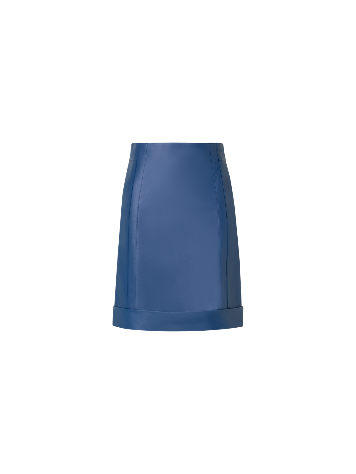 Designer Kurzer Lederrock - Blau