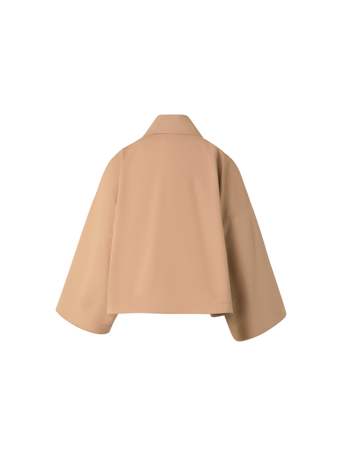 Designer Wasserabweisende Jacke aus Baumwoll-Gabardine - Beige