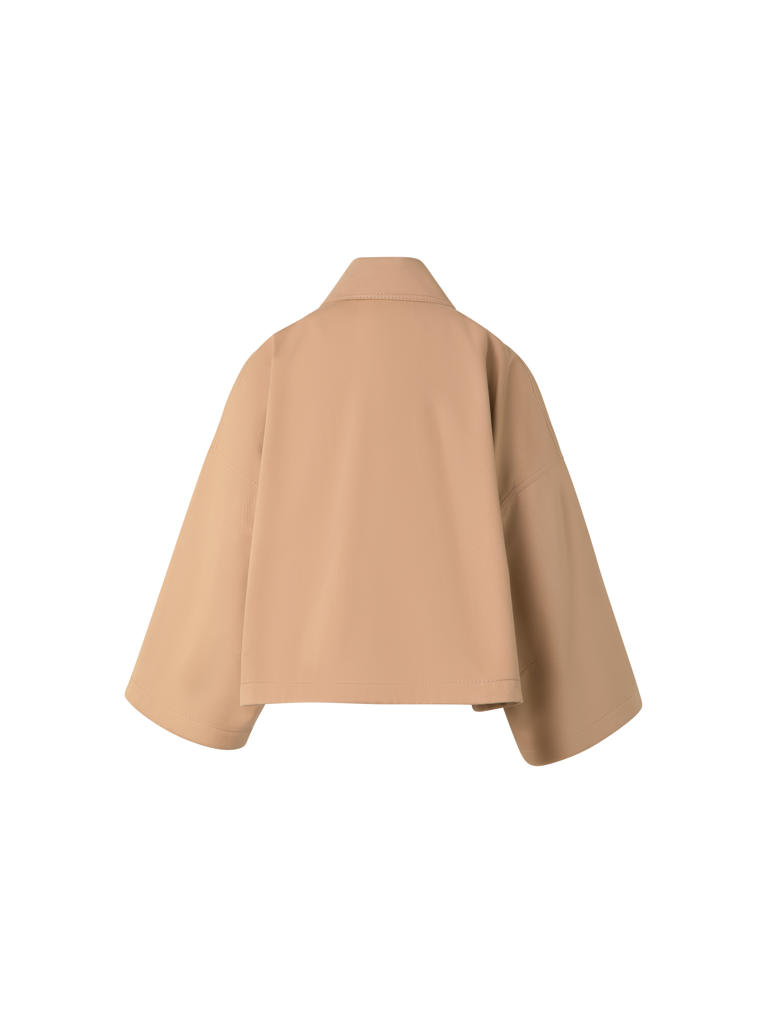 Designer Wasserabweisende Jacke aus Baumwoll-Gabardine - Beige