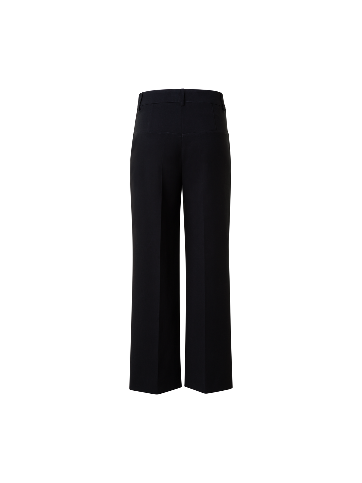 Designer Cropped Weite Hose aus Baumwolle - Schwarz