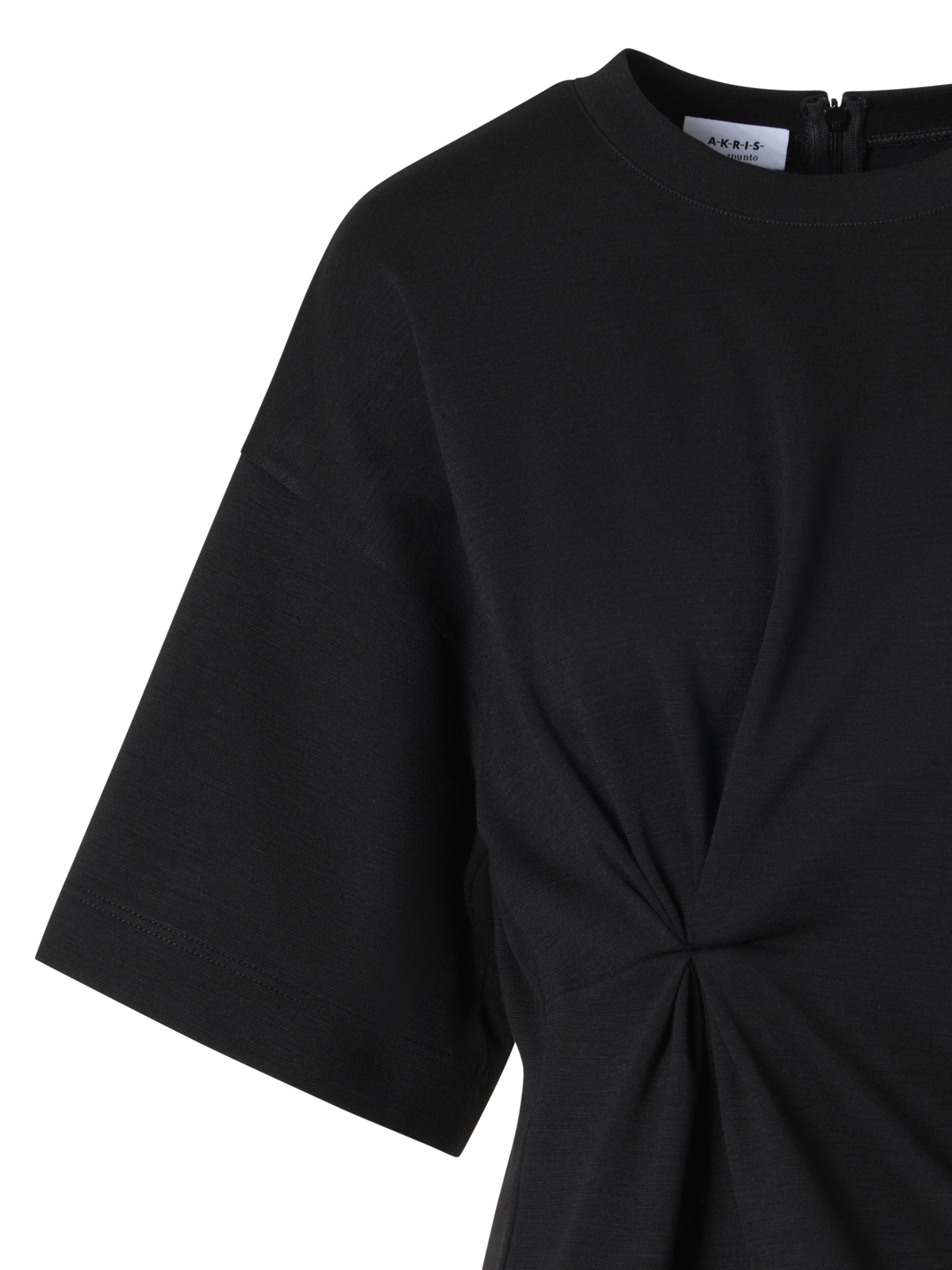 Designer Kurzärmeliges T-Shirt mit Punto Dot Applikation - Schwarz