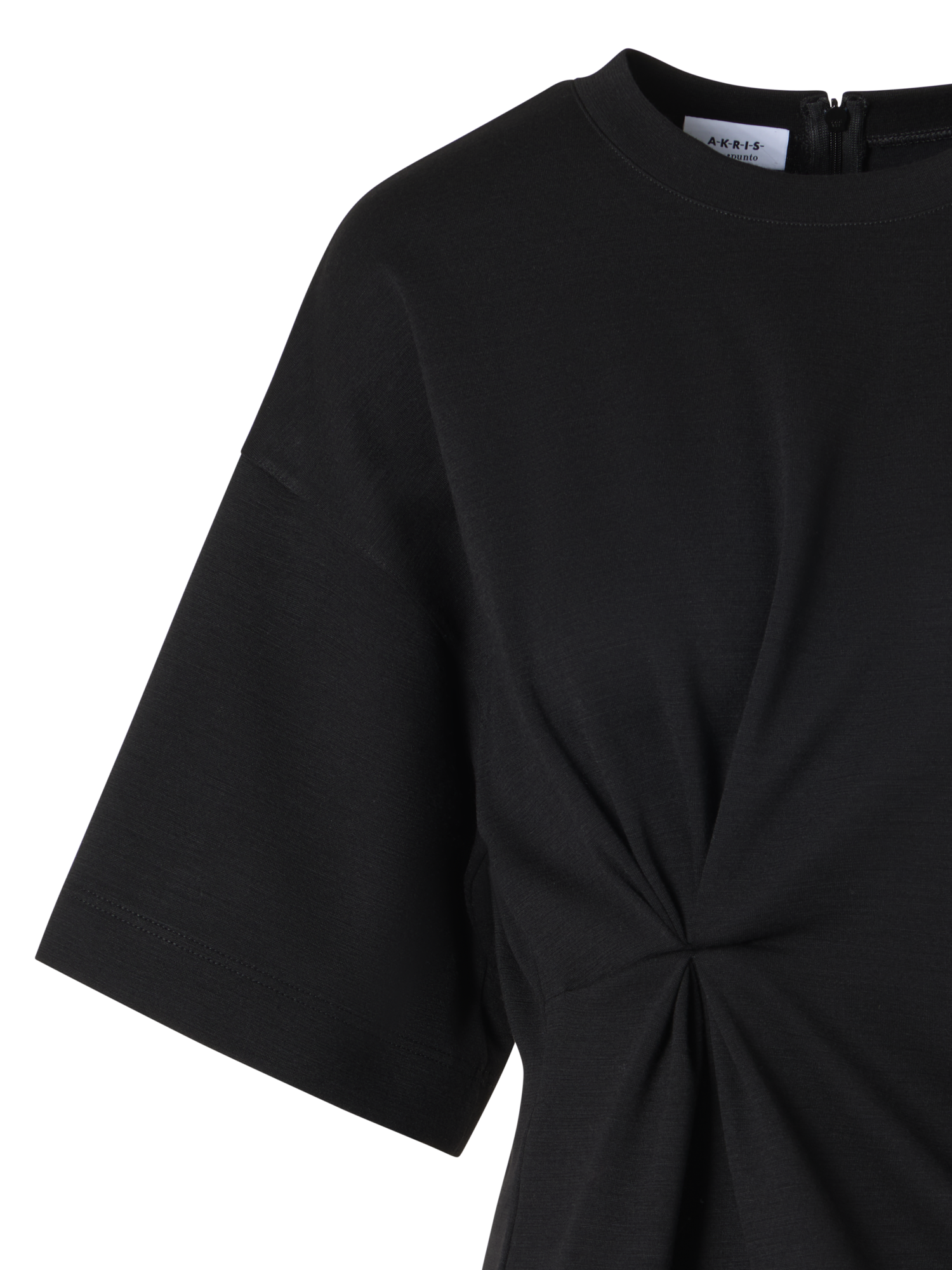 Designer Kurzärmeliges T-Shirt mit Punto Dot Applikation - Schwarz