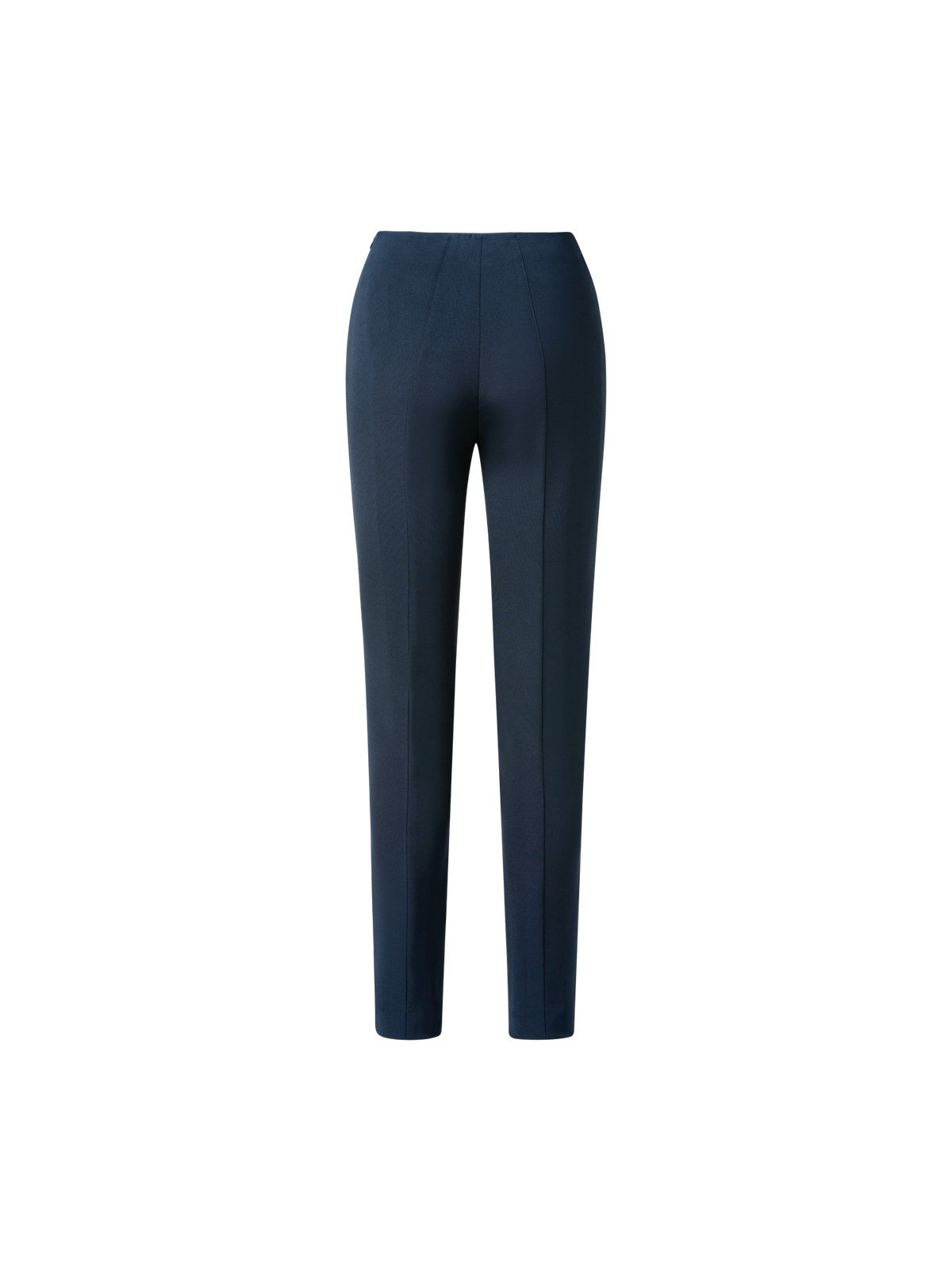 Designer Slim Hose aus Seiden-Stretch-Crêpe - Dunkelblau - Blau