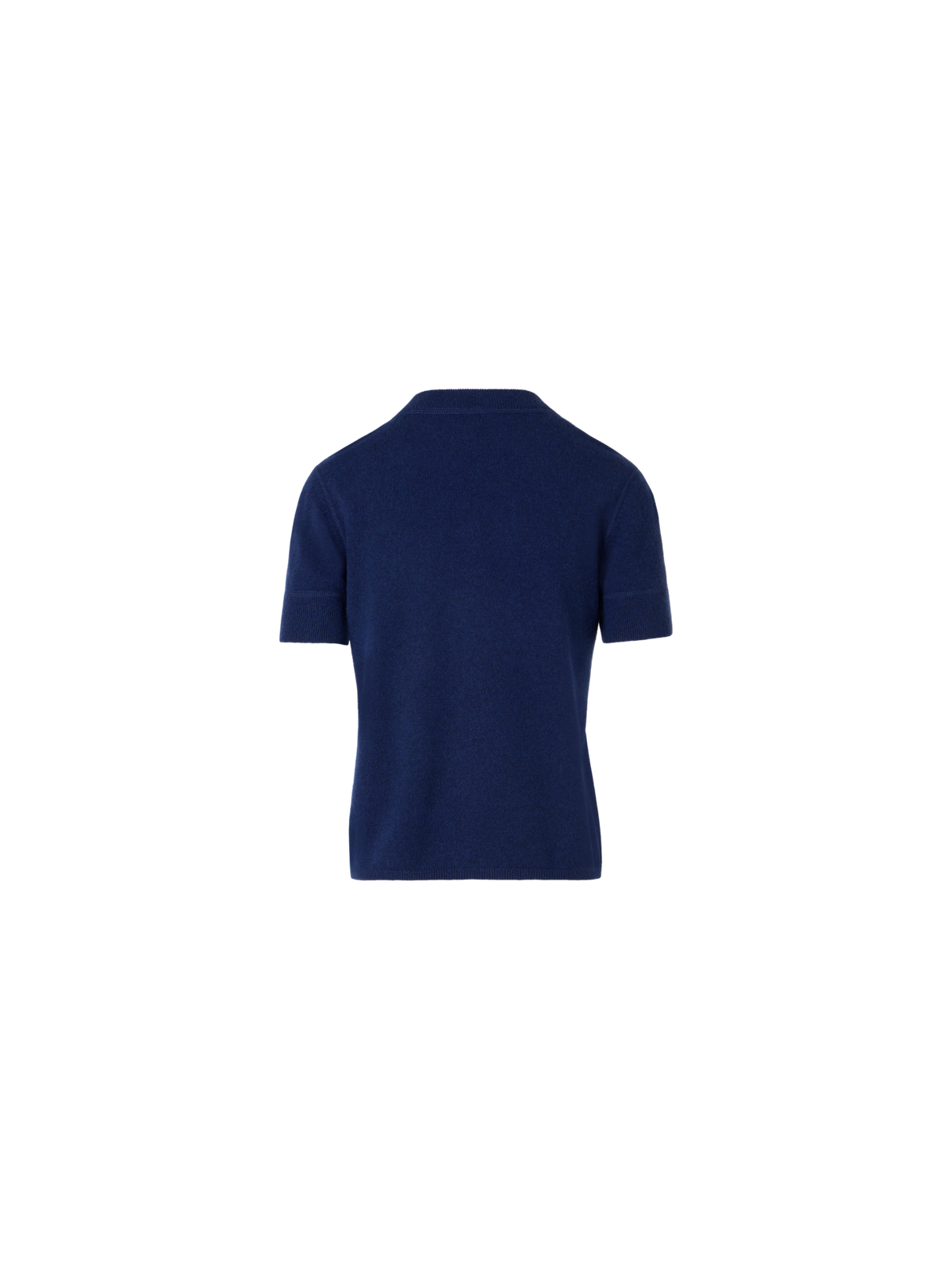 Designer Kurzärmeliger Strickpullover aus Kaschmir - Blau