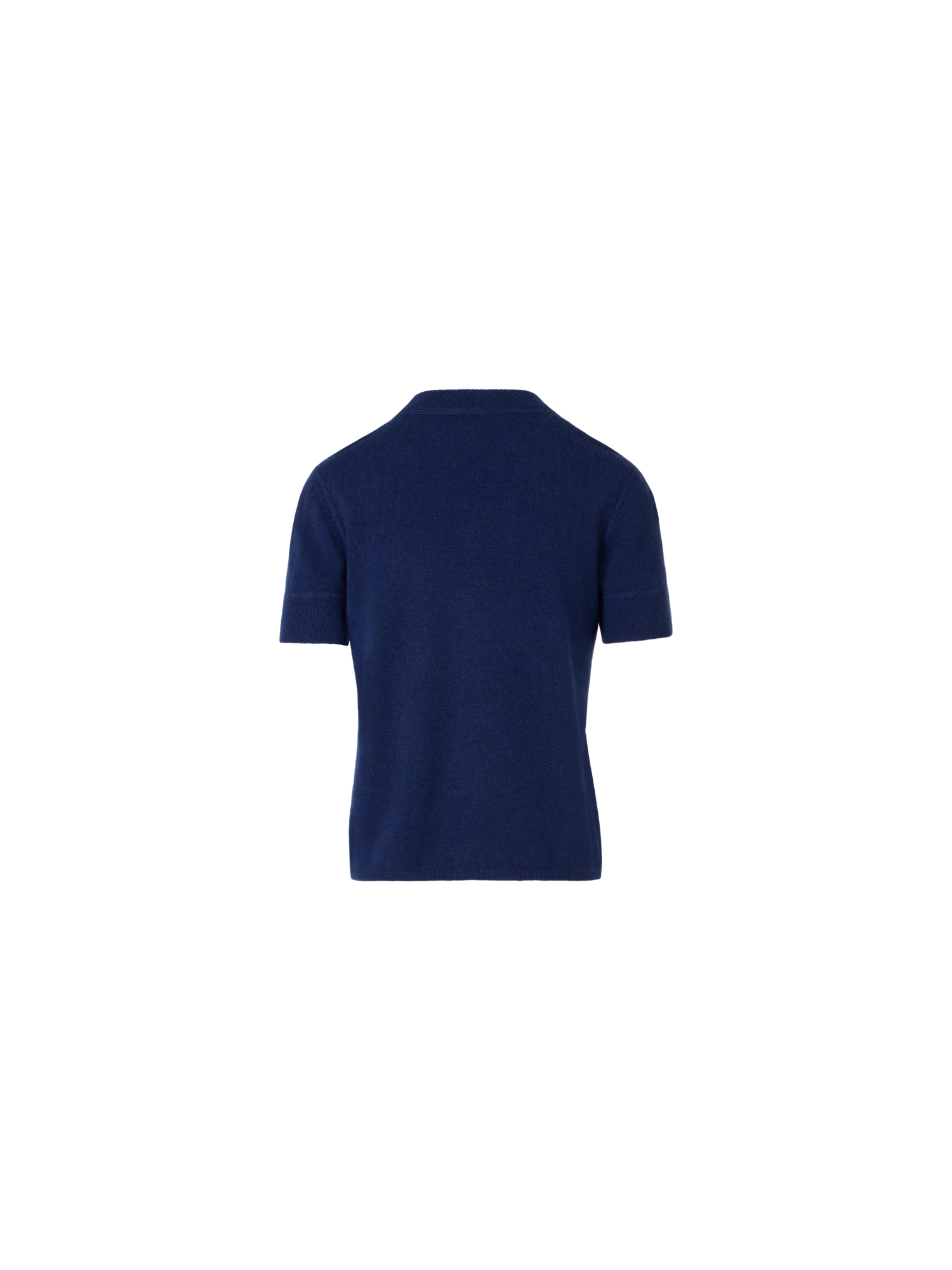 Designer Kurzärmeliger Strickpullover aus Kaschmir - Blau