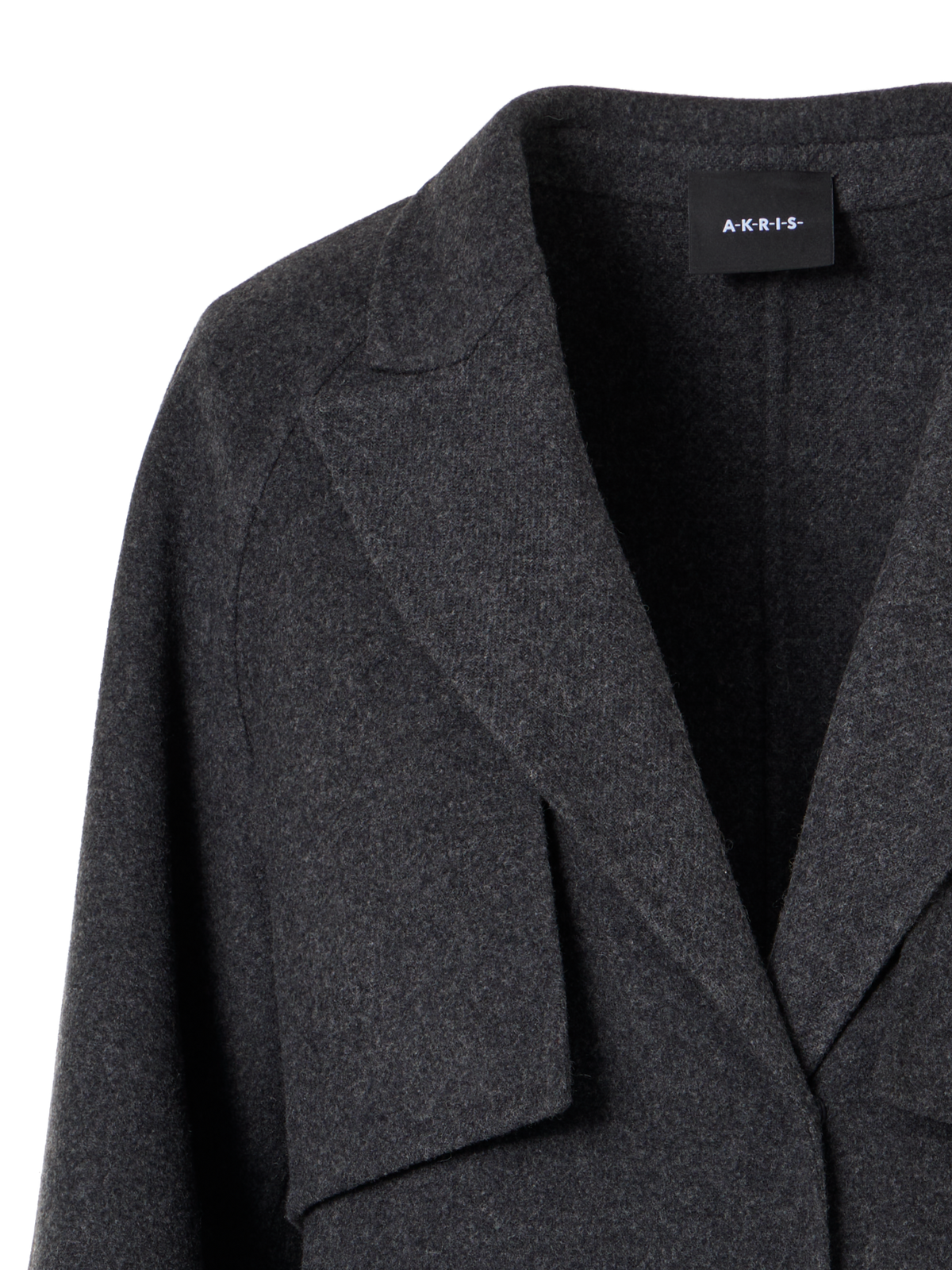 Designer Duo Mantel aus Filzwolle mit abnehmbarem Bolero - Grau