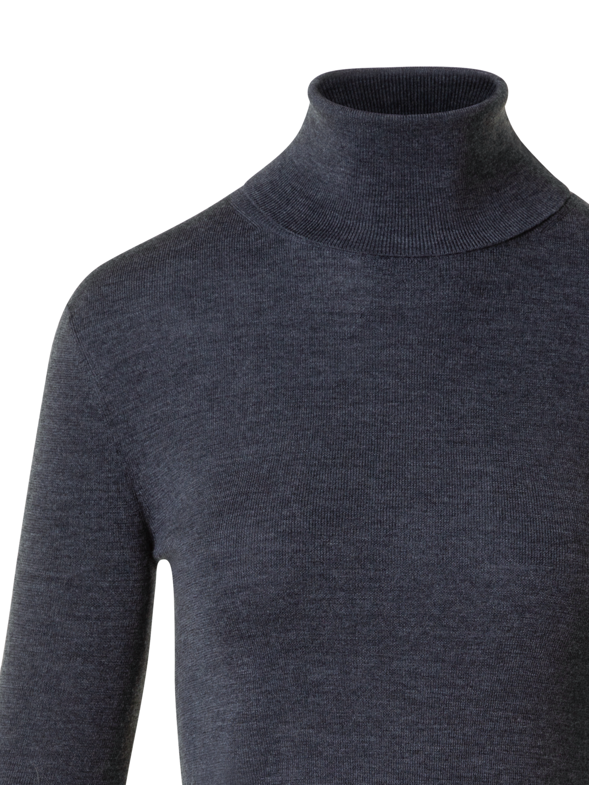 Designer Merino Wolle Turtle Neck Pullover - Grau
