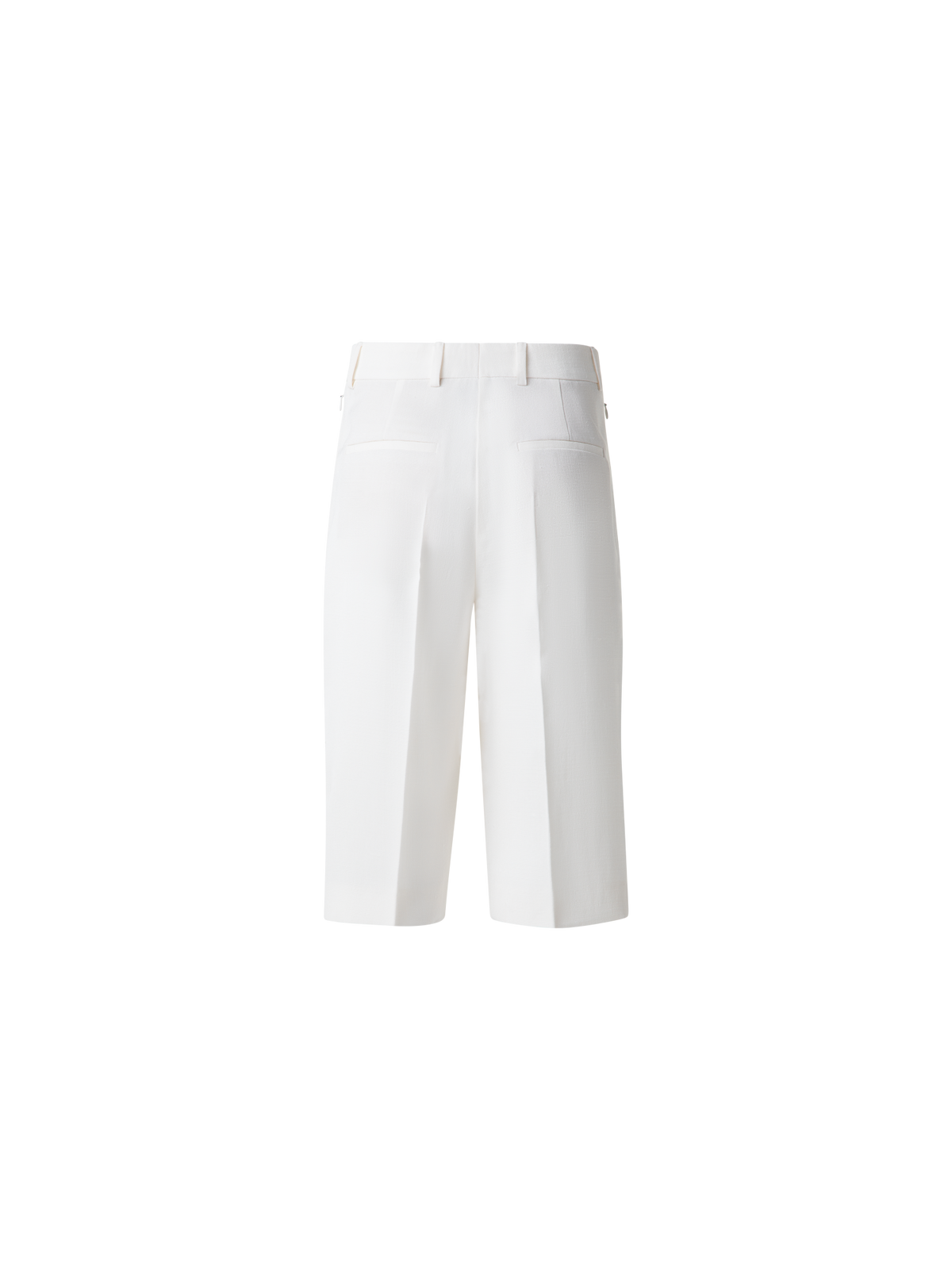 Designer Bermudashorts aus Shantung-Seide - Weiss