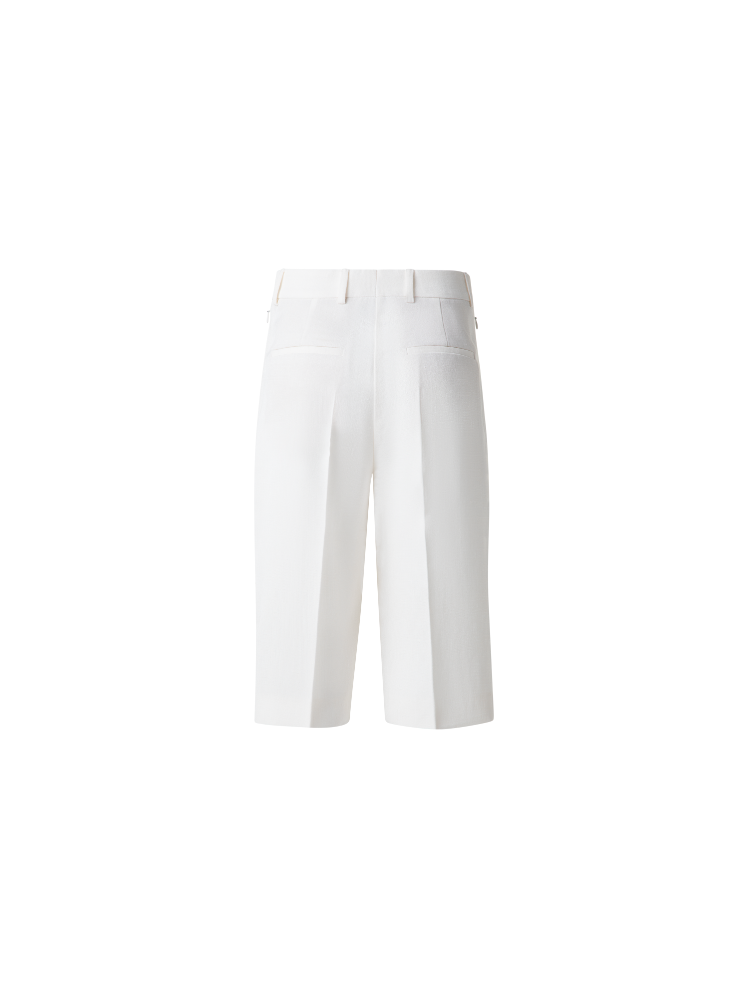 Designer Bermudashorts aus Shantung-Seide - Weiss