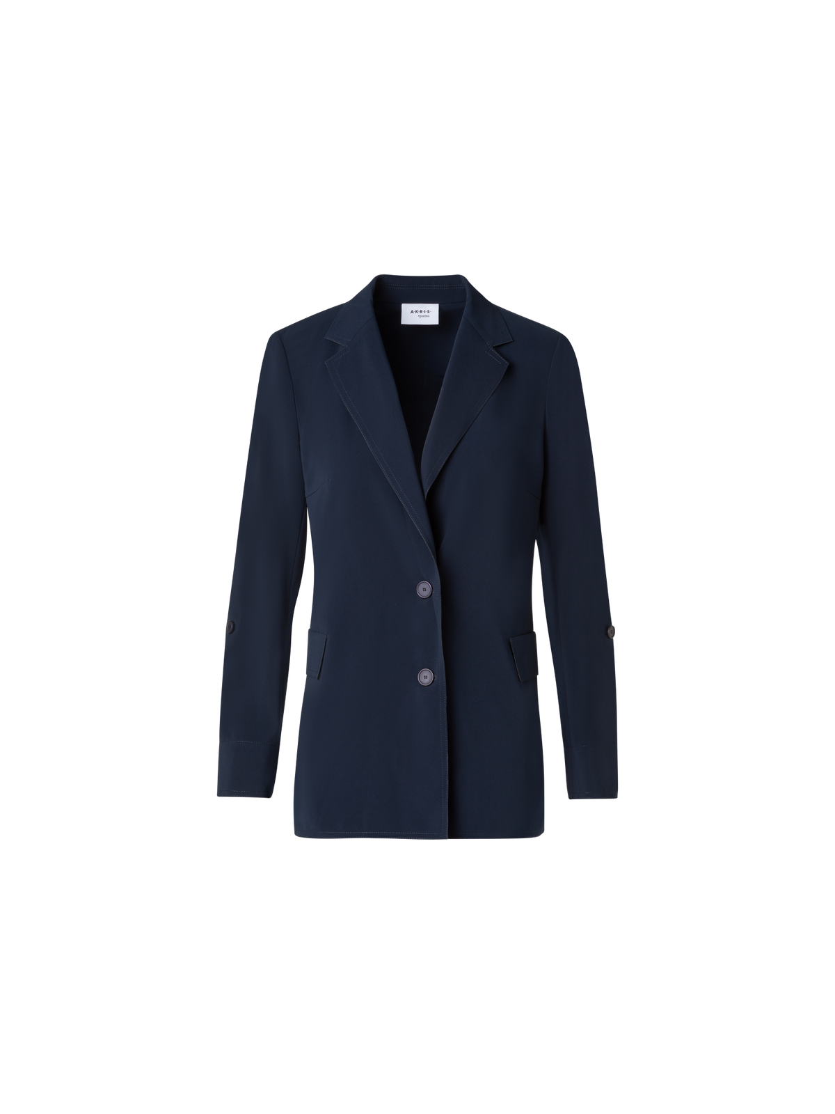 Designer Travel-Friendly Laser Cut Boyfriend Blazer - Dunkelblau - Blau