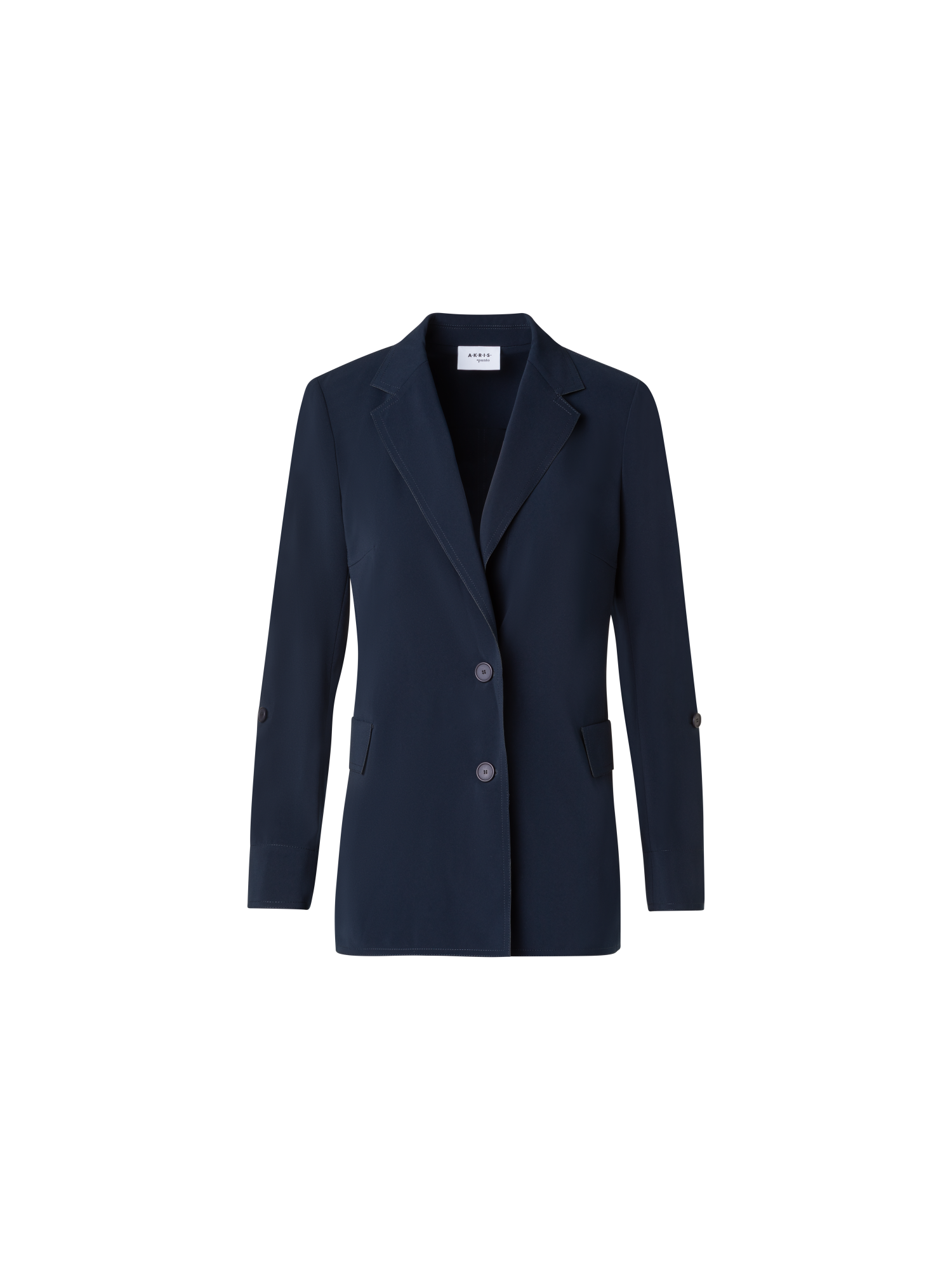 Designer Travel-Friendly Laser Cut Boyfriend Blazer - Dunkelblau - Blau