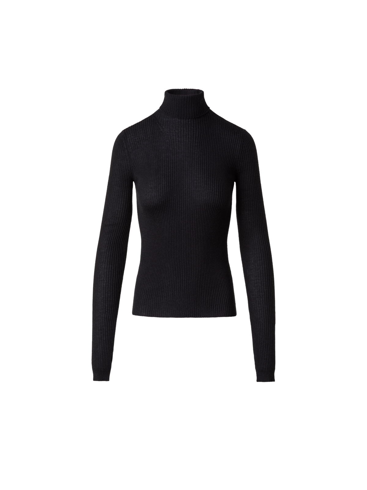 Designer Rollkragenpullover aus Kaschmir und Seide - Schwarz - Violett - Grau - Braun