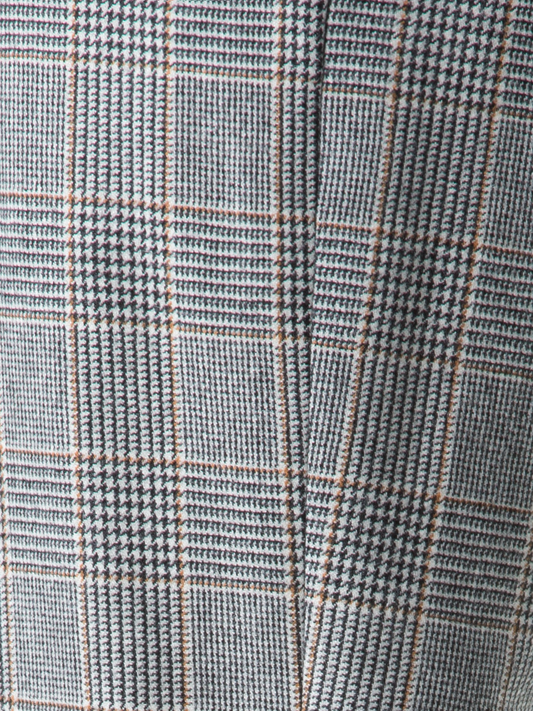 Designer Karierte Kaschmirhose mit geradem Bein - Schwarz - Bunt