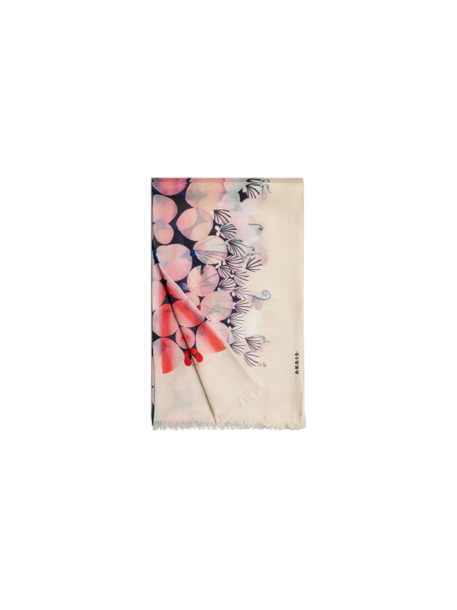 Designer Kaschmirschal mit Silver Dollars Druck - Bunt - Rosa